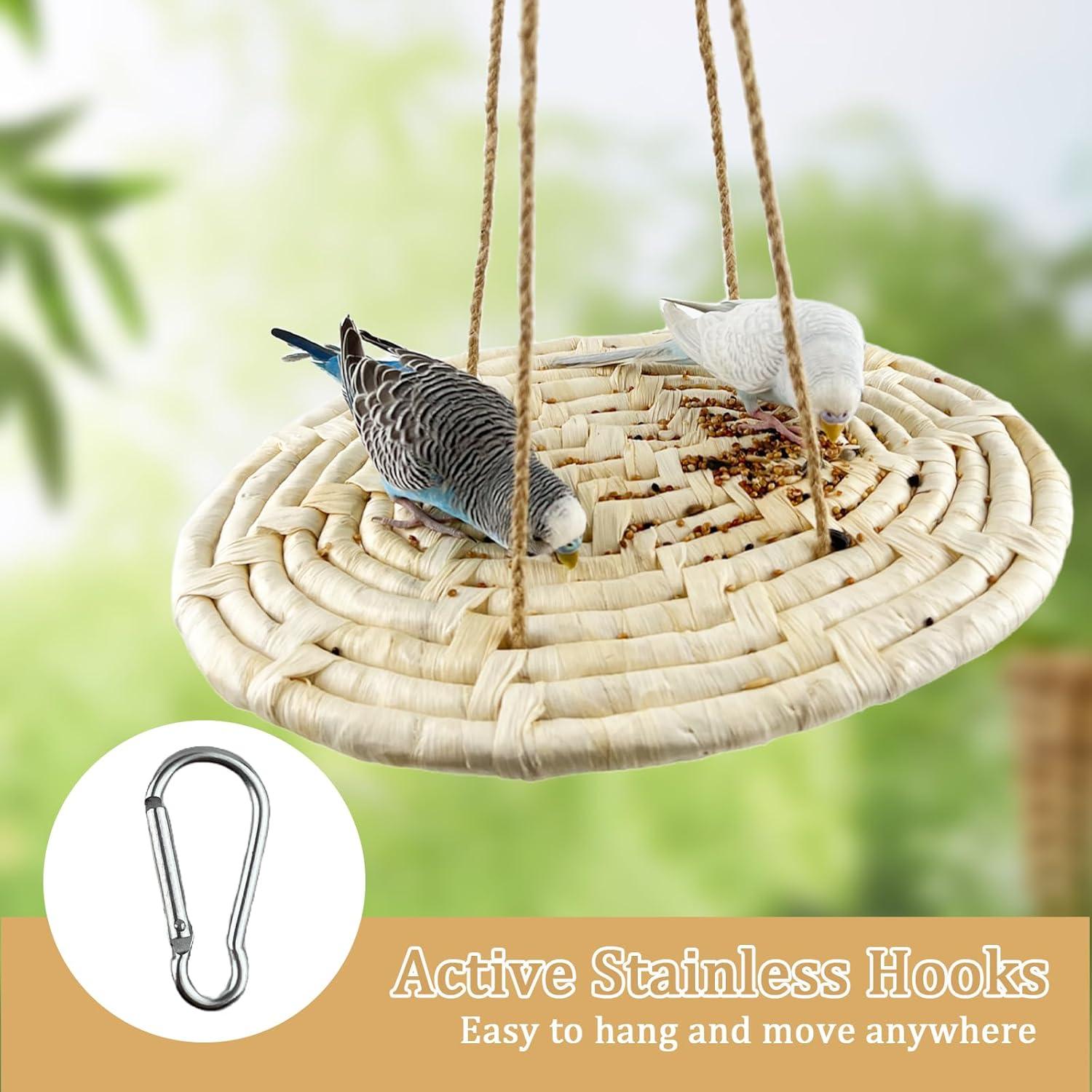 Hamaca para Pájaros FlidRunest 30x22cm Tejida de Maíz Natural