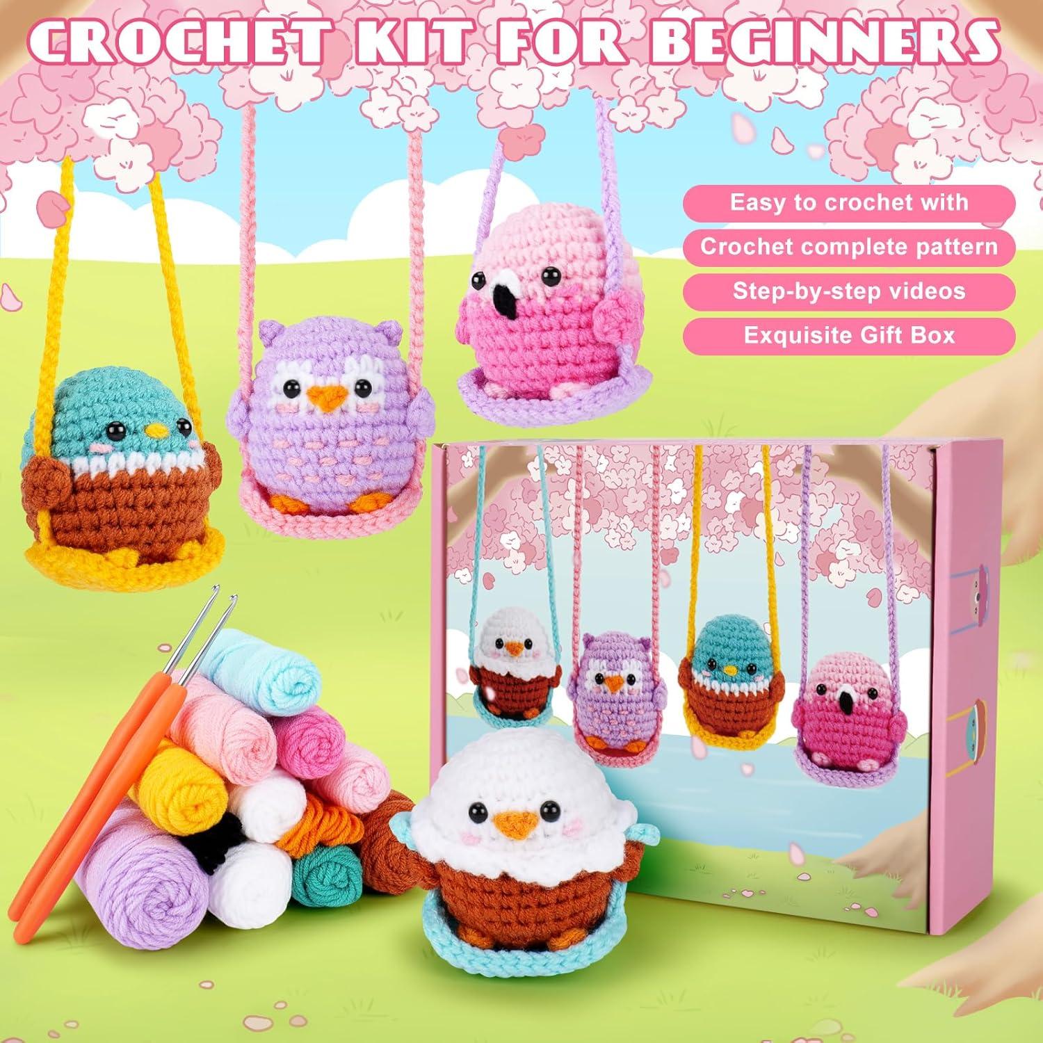 Kit de Crochet para Principiantes Fortuning's JDS - 4 Piezas
