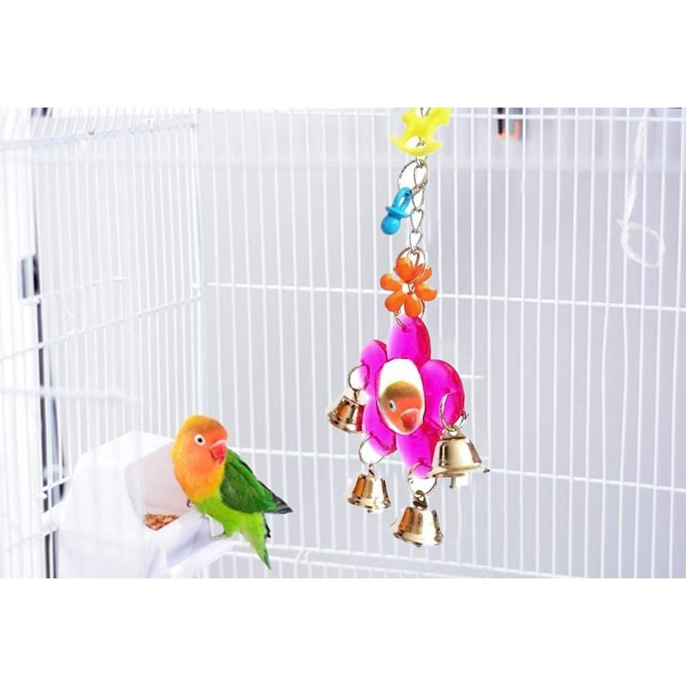 Espejo Colgante para Pájaros Litewood con Campana 30x8cm