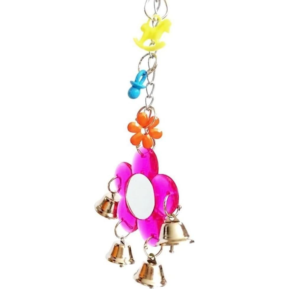 Espejo Colgante para Pájaros Litewood con Campana 30x8cm