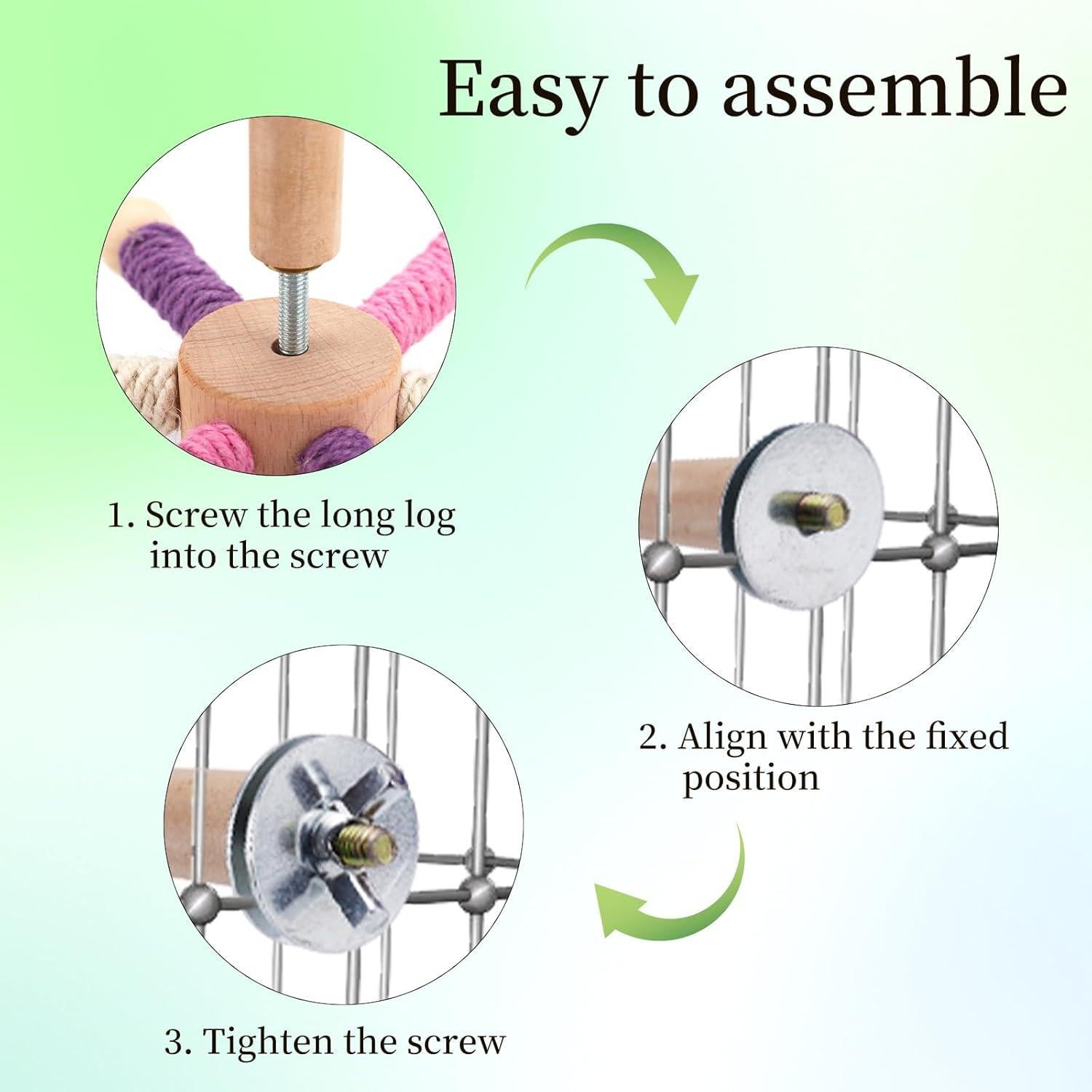 Juguete de Percha Rotativa para Aves Penitue 18cm Madera