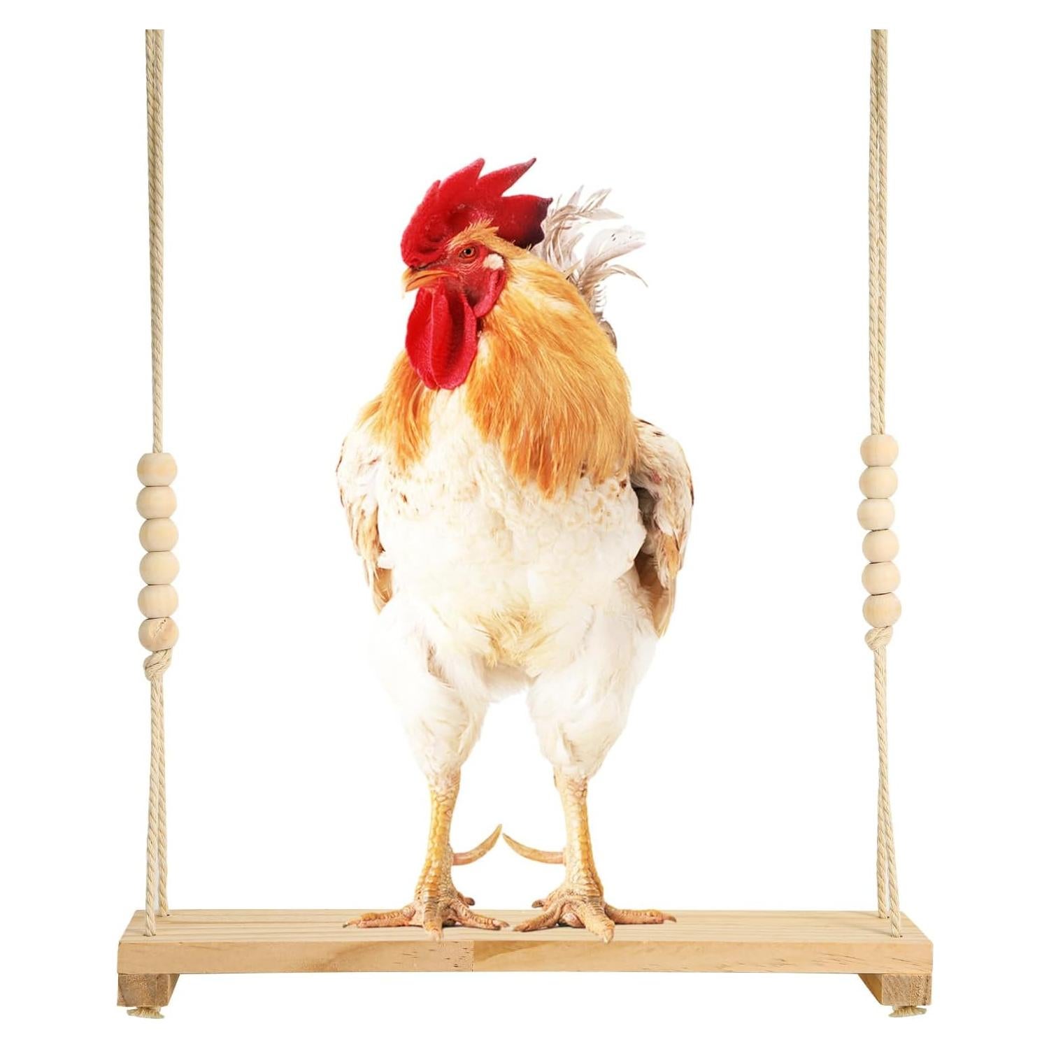 Columpio de Madera para Gallinas NQEUEPN 39.6x7cm