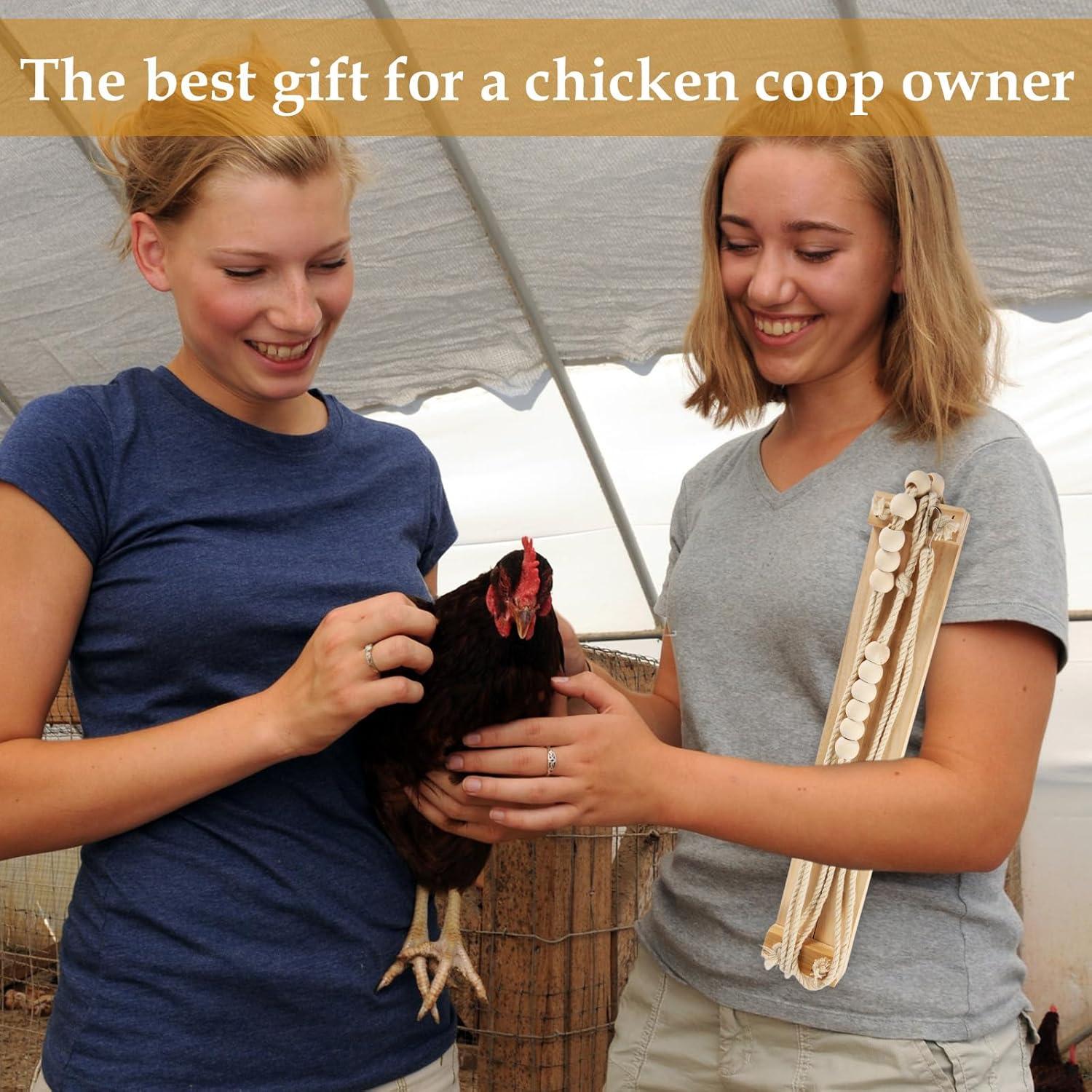 Columpio de Madera para Gallinas NQEUEPN 39.6x7cm