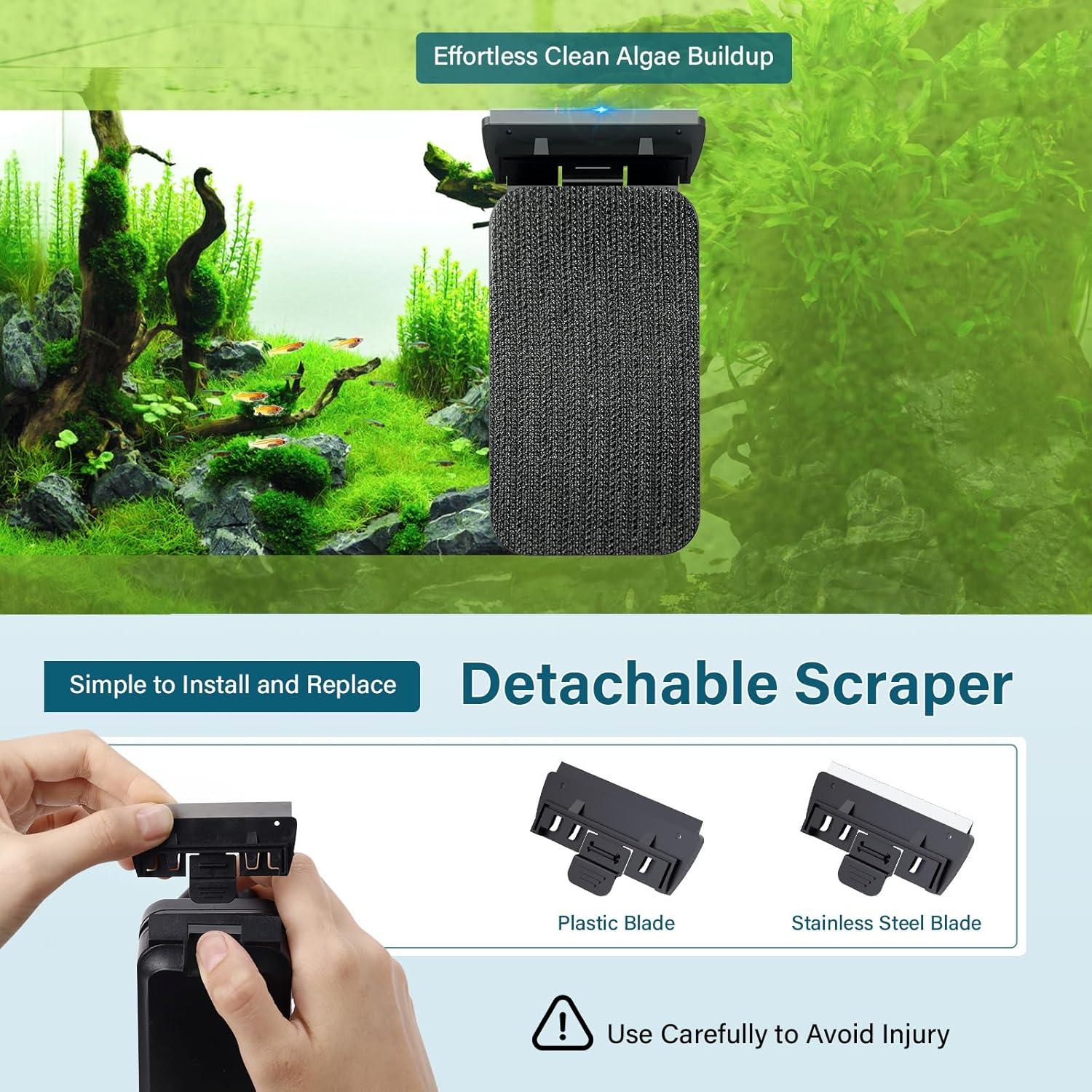 Raspador Magnético para Acuarios Hygger S - 0.51 a 1.52 cm