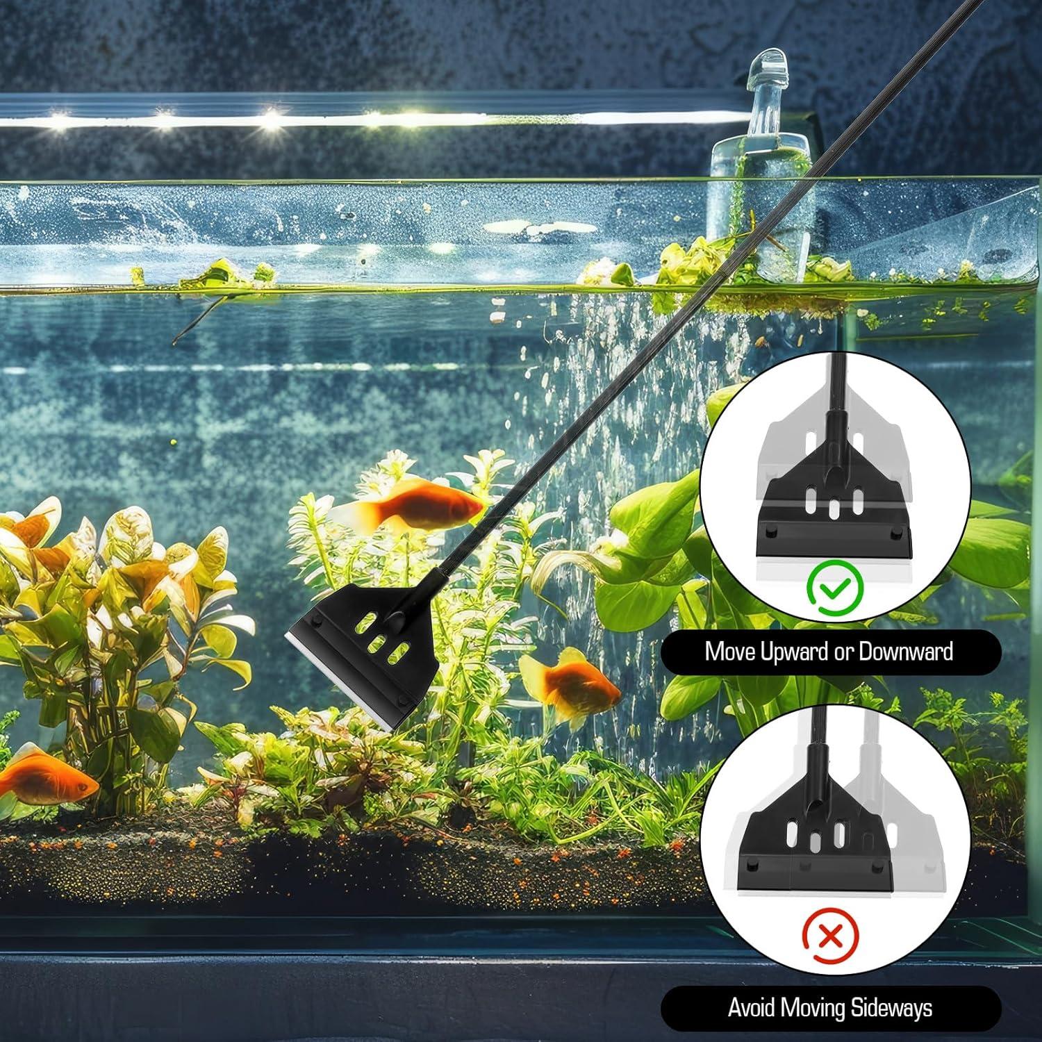 Raspador de Algas Prasacco para Acuarios de Vidrio 54 cm