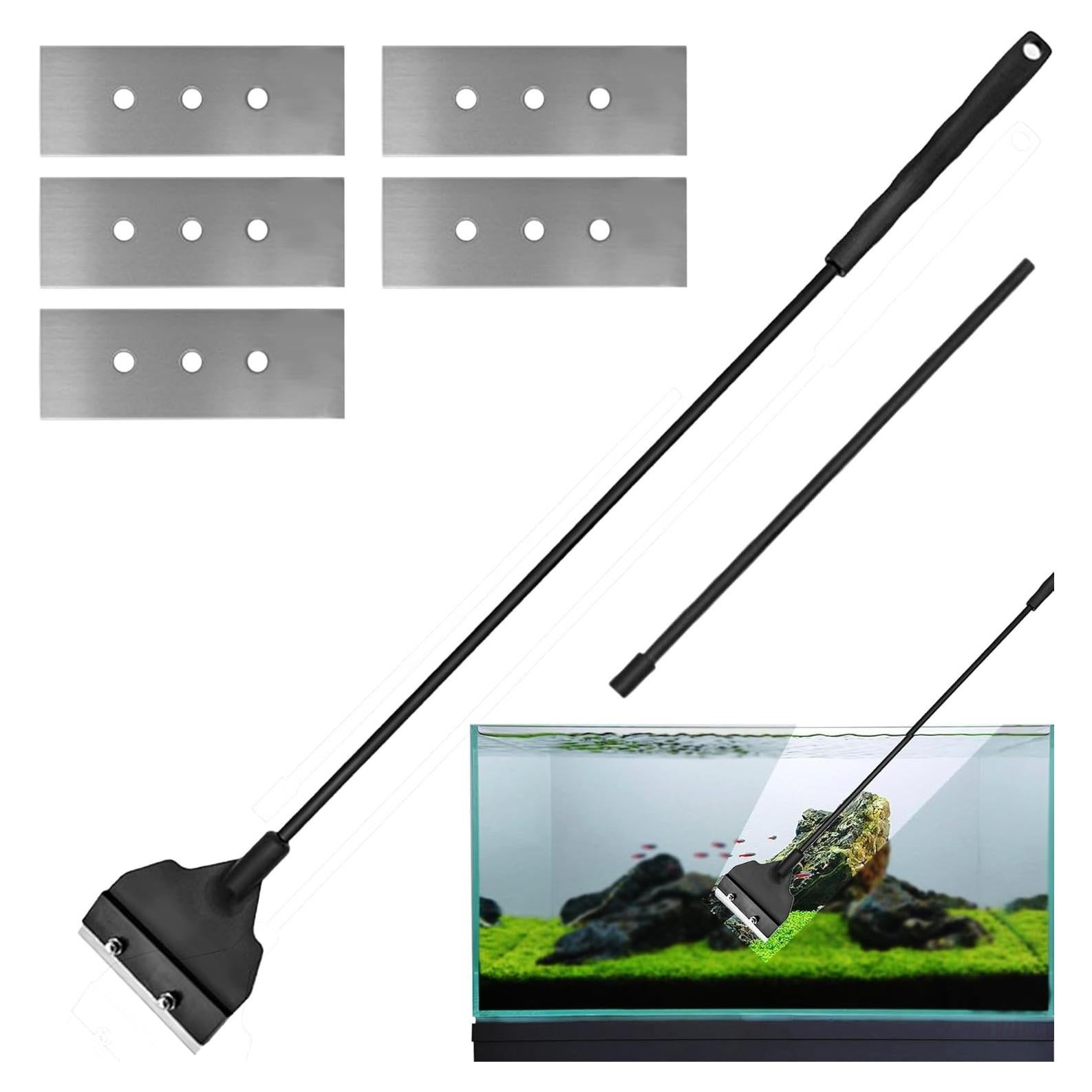 Raspador de Algas para Acuario Genérico 65 cm con 6 Cuchillas