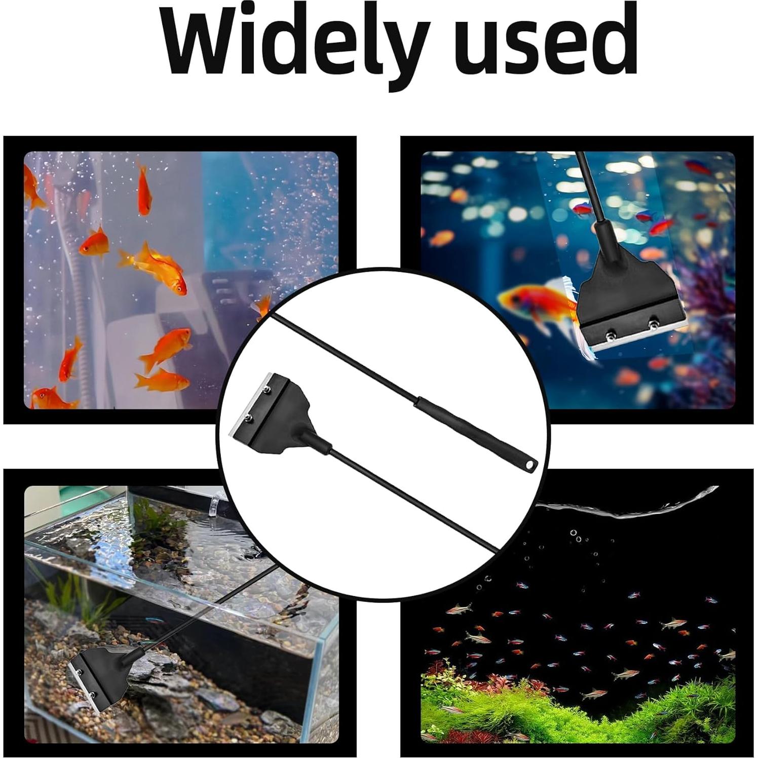 Raspador de Algas para Acuario Genérico 65 cm con 6 Cuchillas