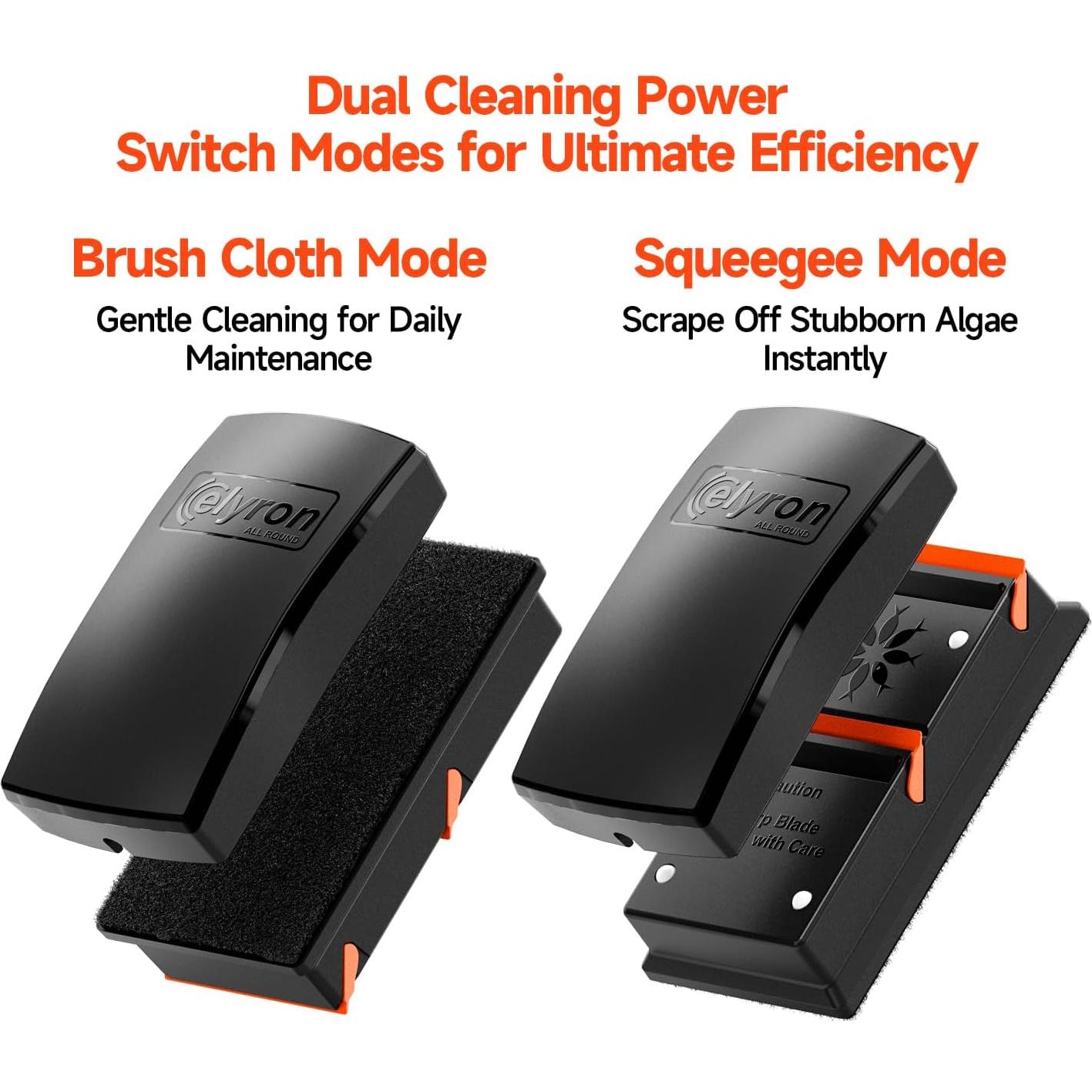 Limpiador Magnético de Acuario Elyron Dual Scraper 12mm