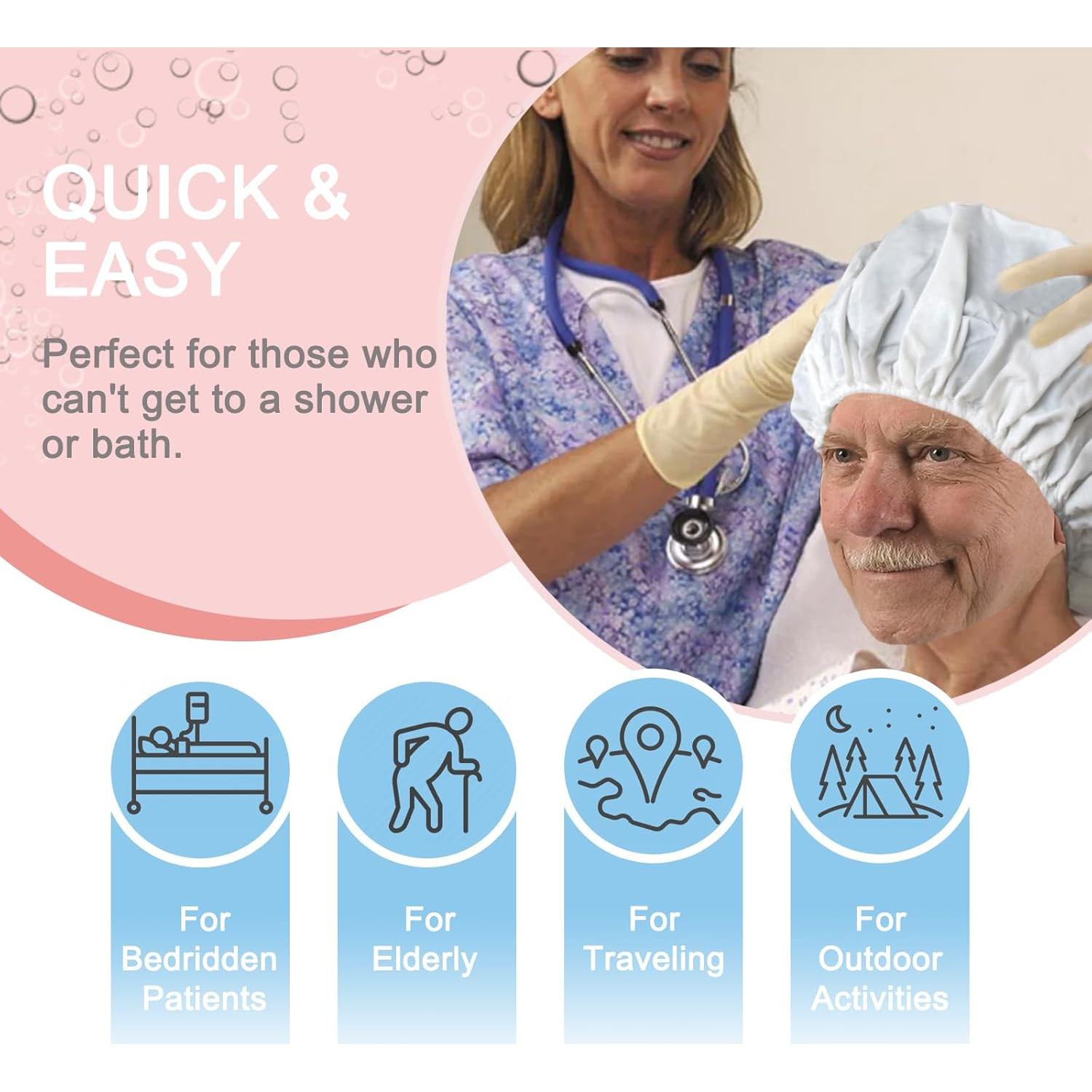 Gorros de Champú Sin Enjuague Okmaba - Paquete de 6 Unidades