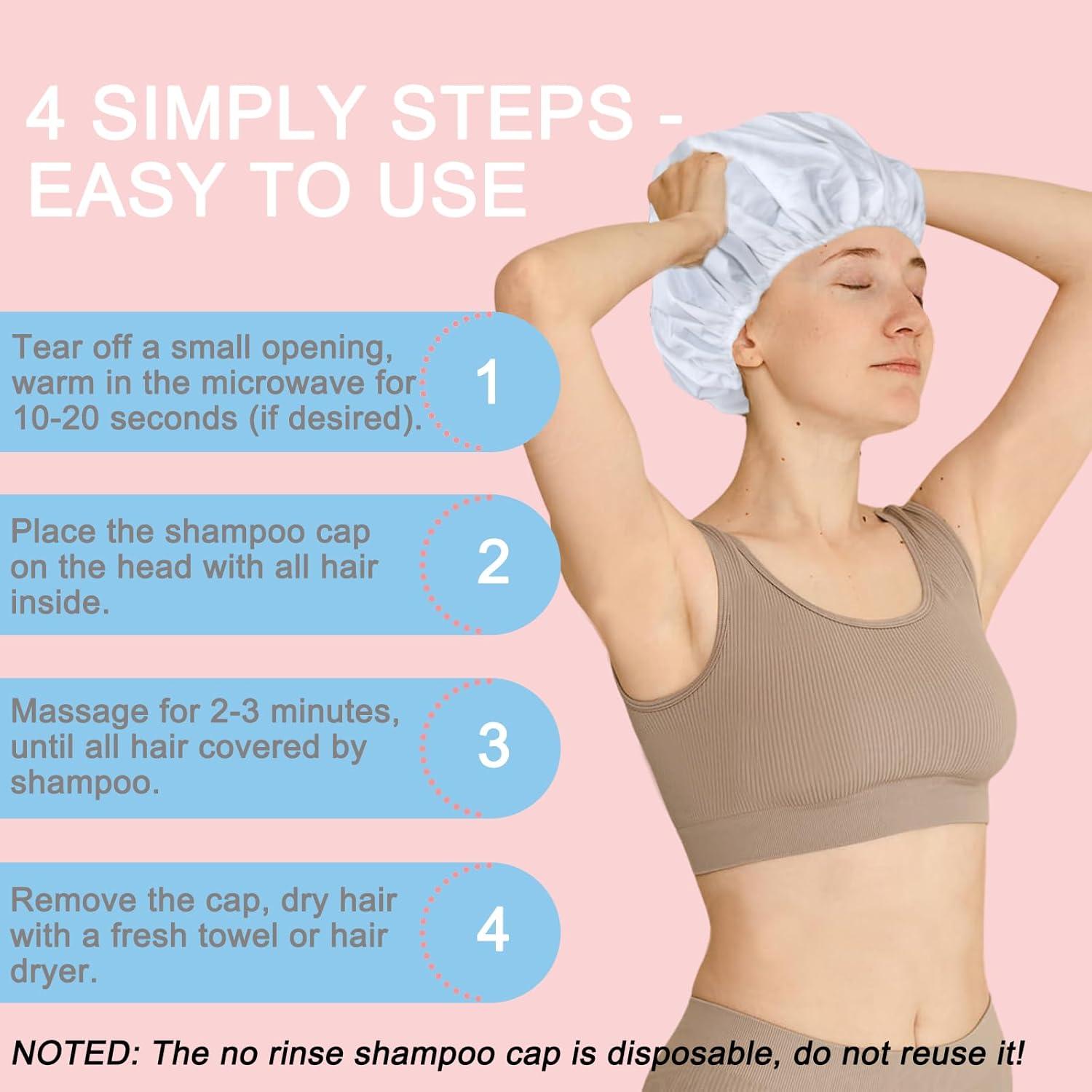 Gorros de Champú Sin Enjuague Okmaba - Paquete de 6 Unidades