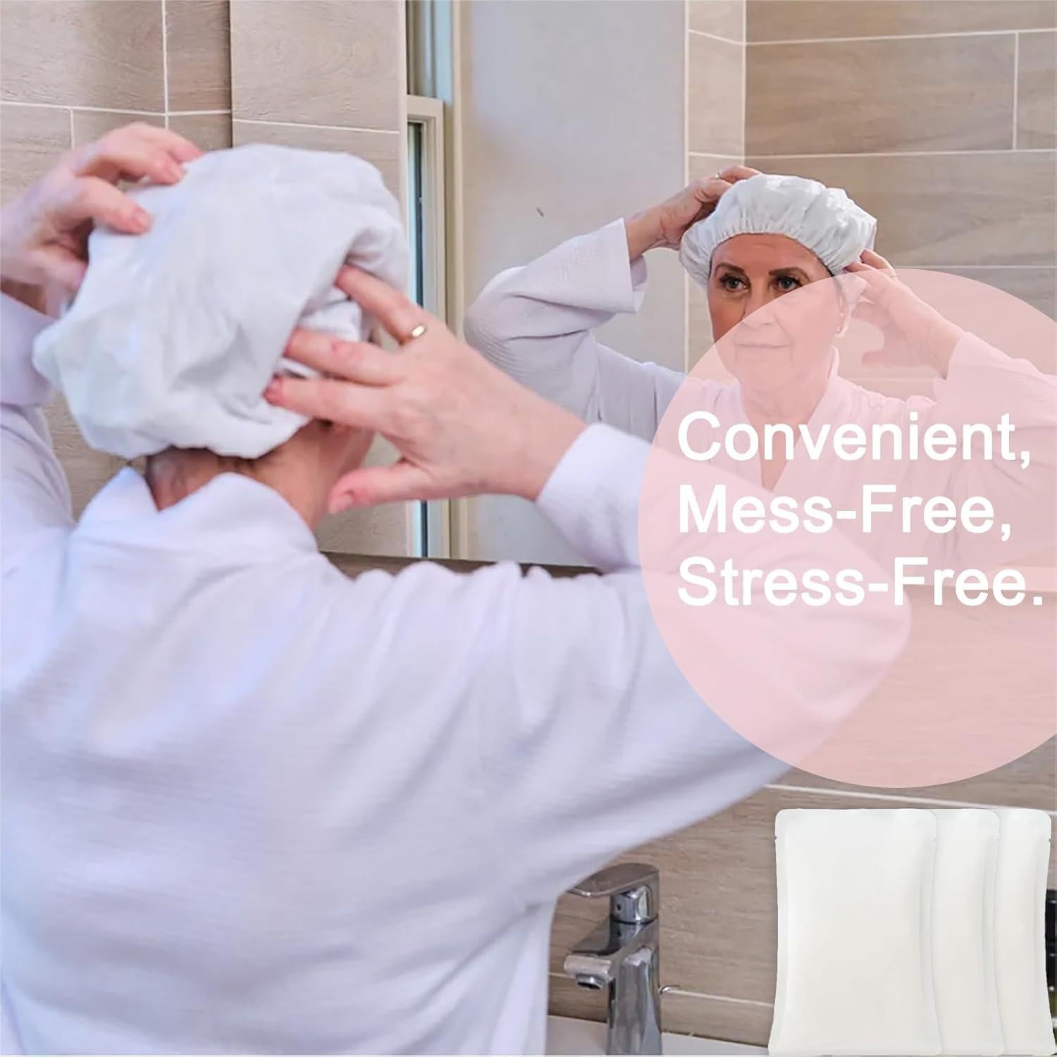 Gorros de Champú Sin Enjuague Okmaba - Paquete de 6 Unidades