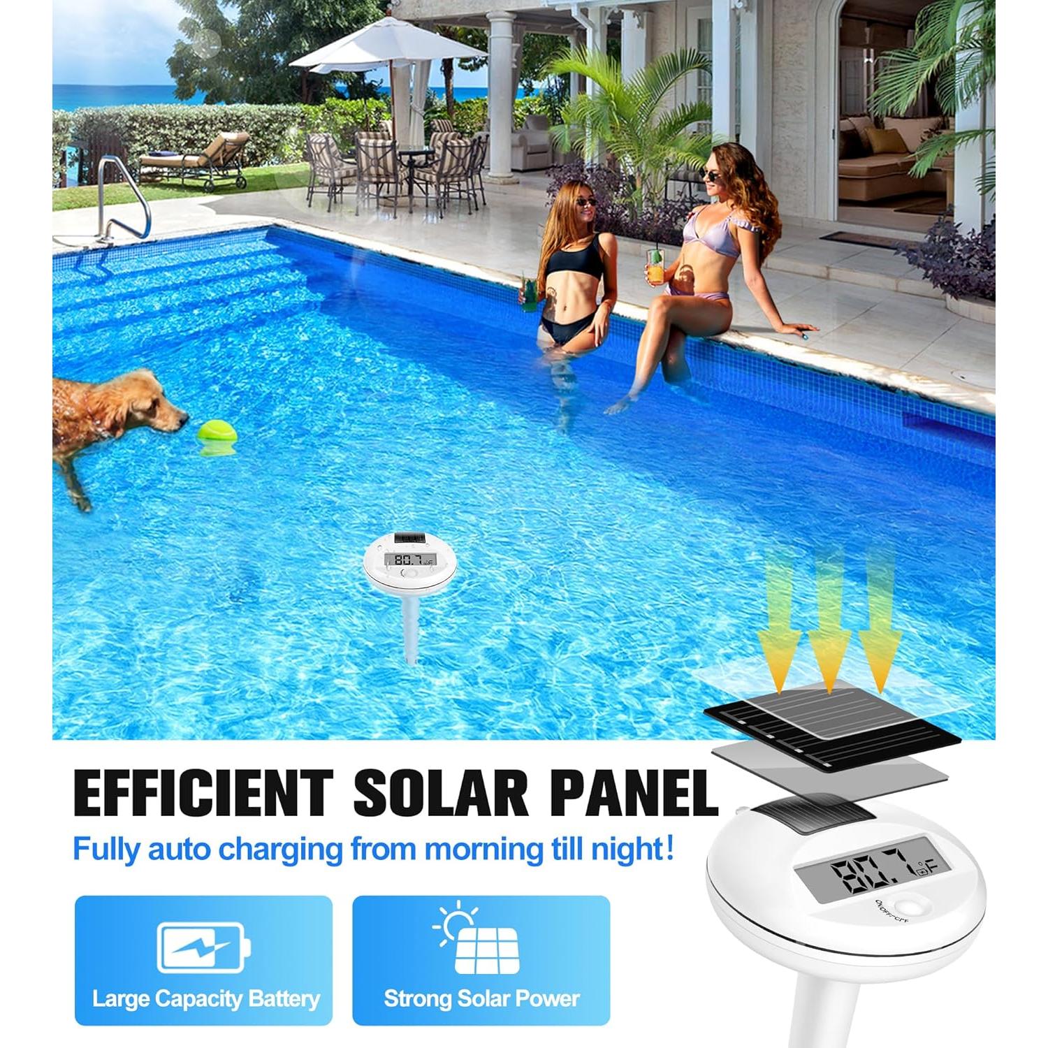 Termómetro Digital Solar FirstE para Piscina Flotante IP68
