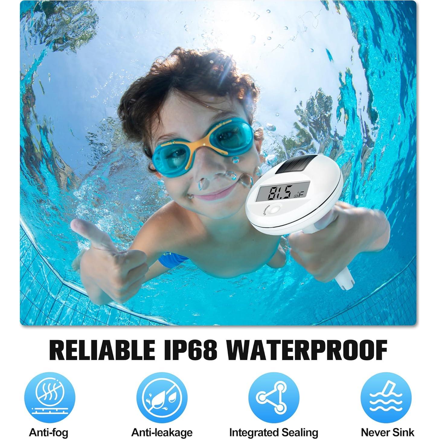 Termómetro Digital Solar FirstE para Piscina Flotante IP68