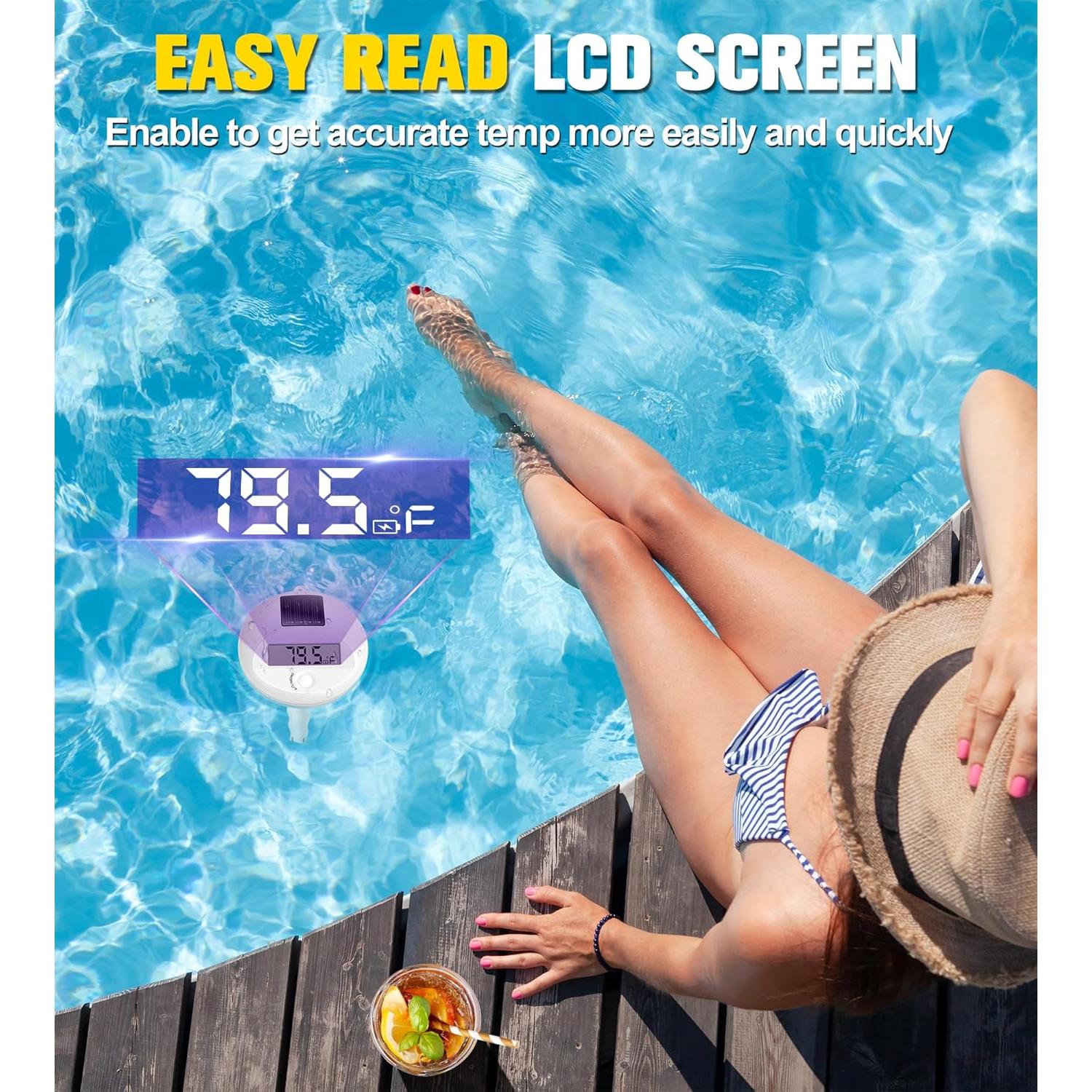 Termómetro Digital Solar FirstE para Piscina Flotante IP68