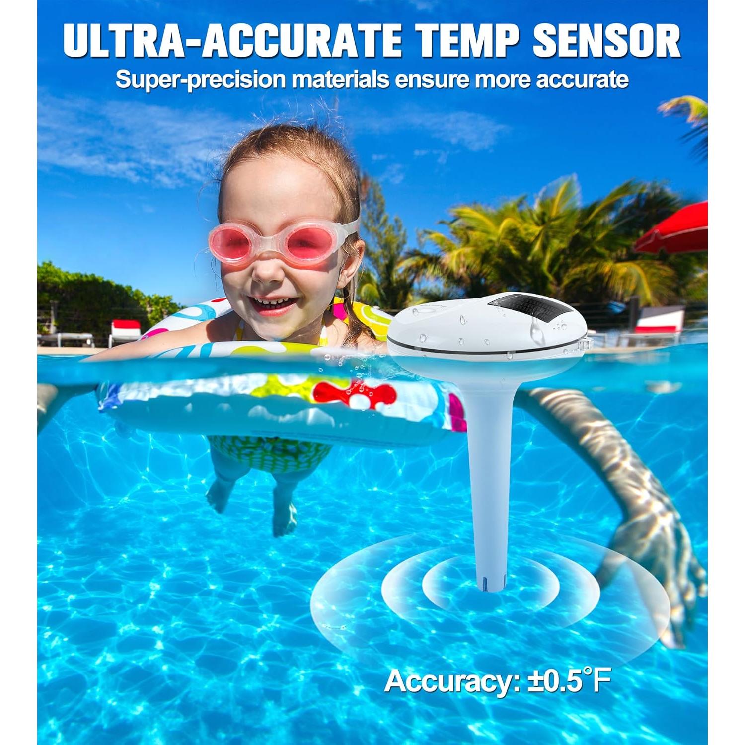 Termómetro Digital Solar FirstE para Piscina Flotante IP68