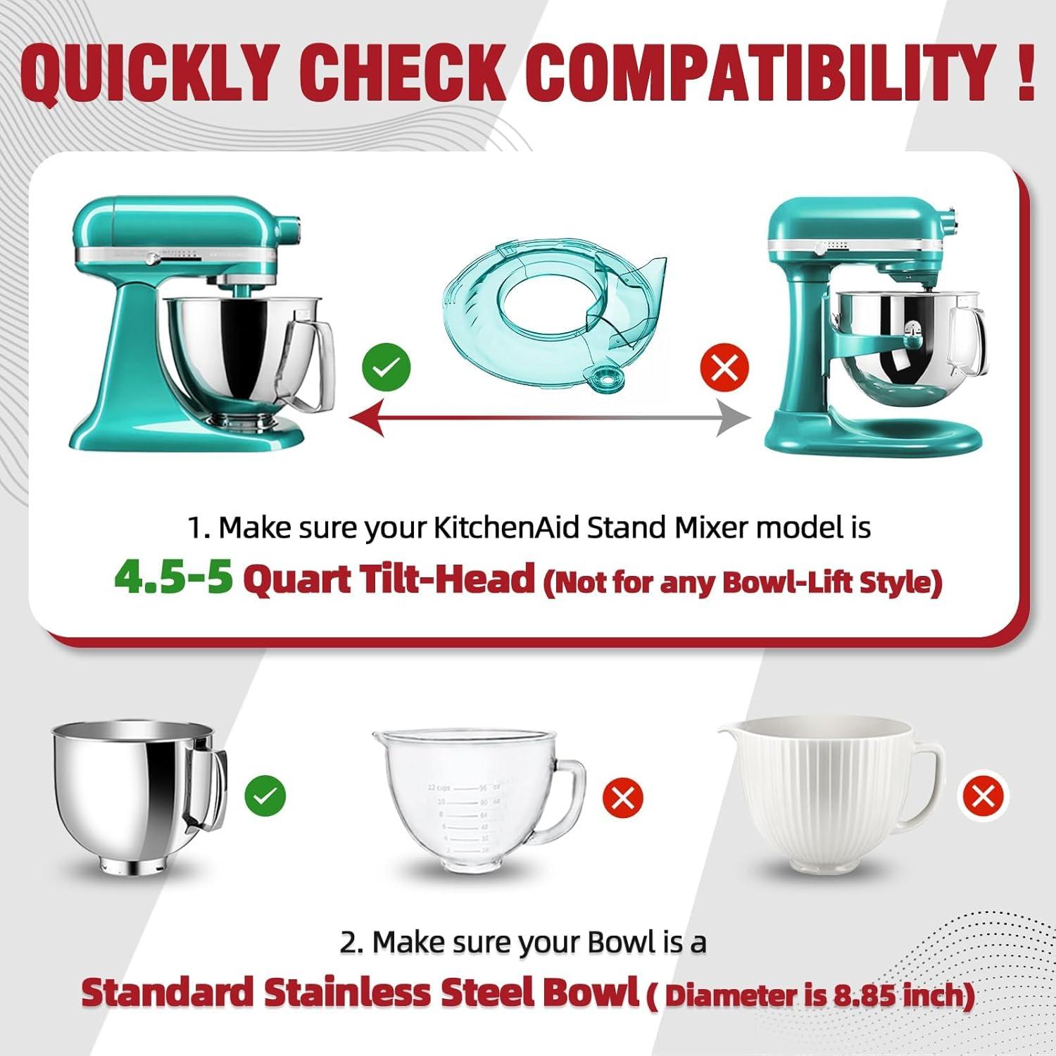 Protector de Vertido Azul para Mezclador Kitchen Aid 4.5-5QT