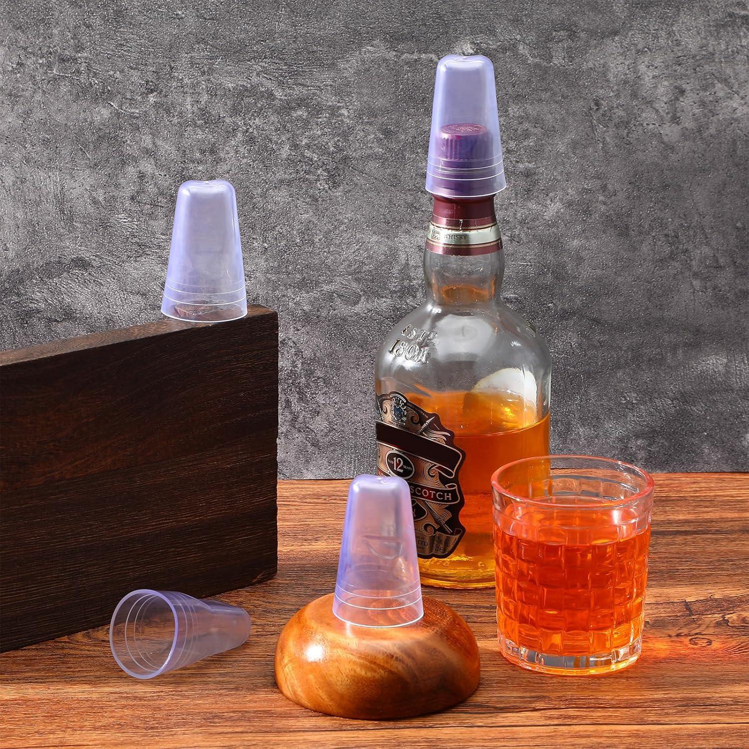 36 Tapas de Botellas de Licor MAQUITA PVC Transparentes