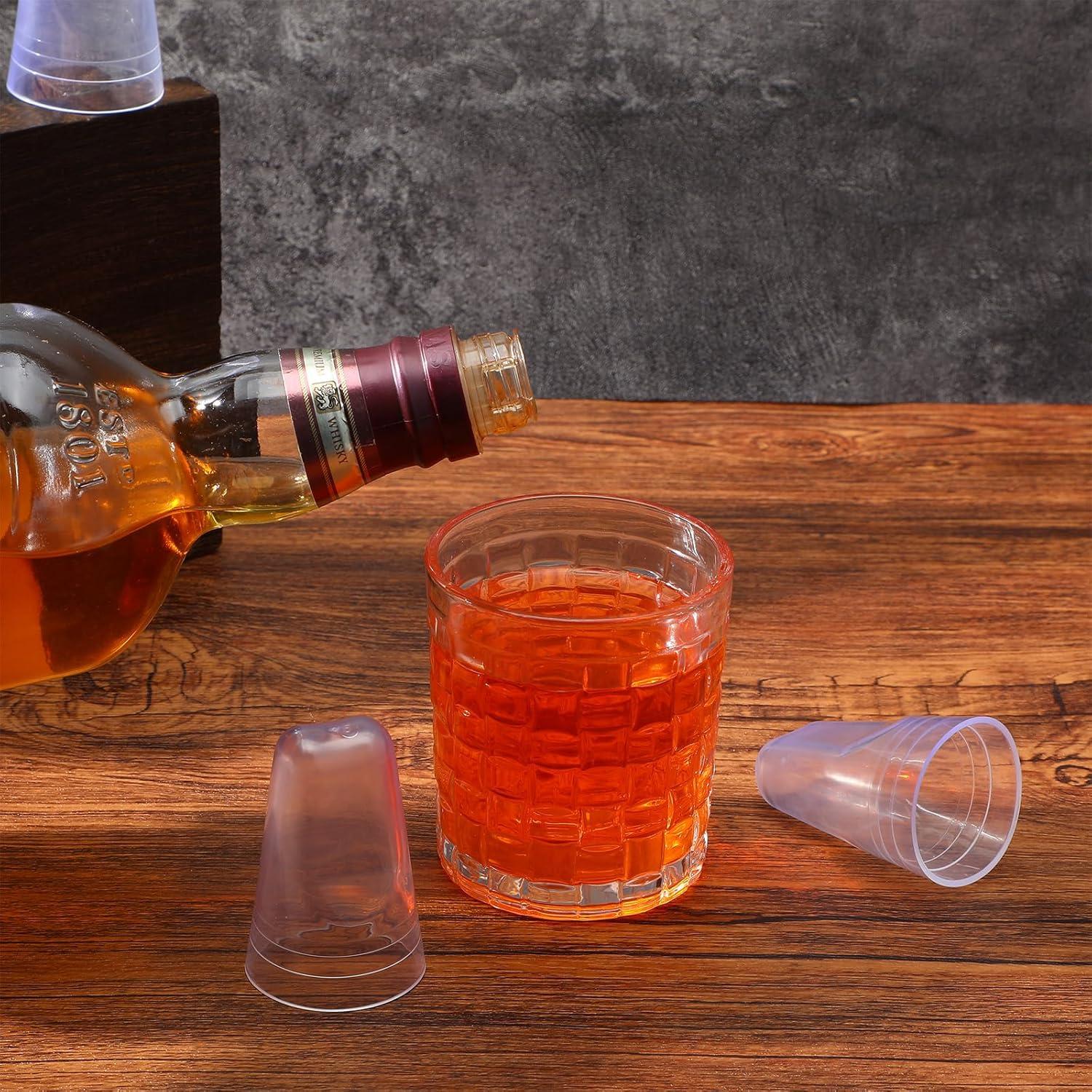 36 Tapas de Botellas de Licor MAQUITA PVC Transparentes