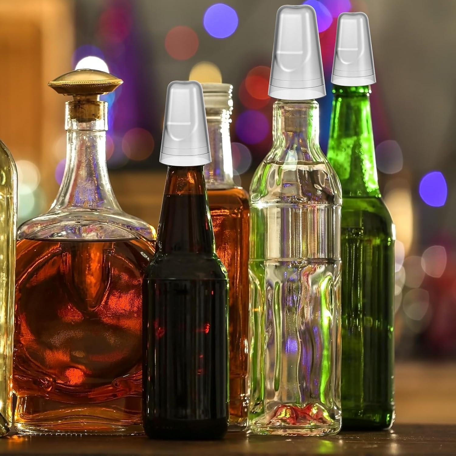 36 Tapas de Botellas de Licor MAQUITA PVC Transparentes