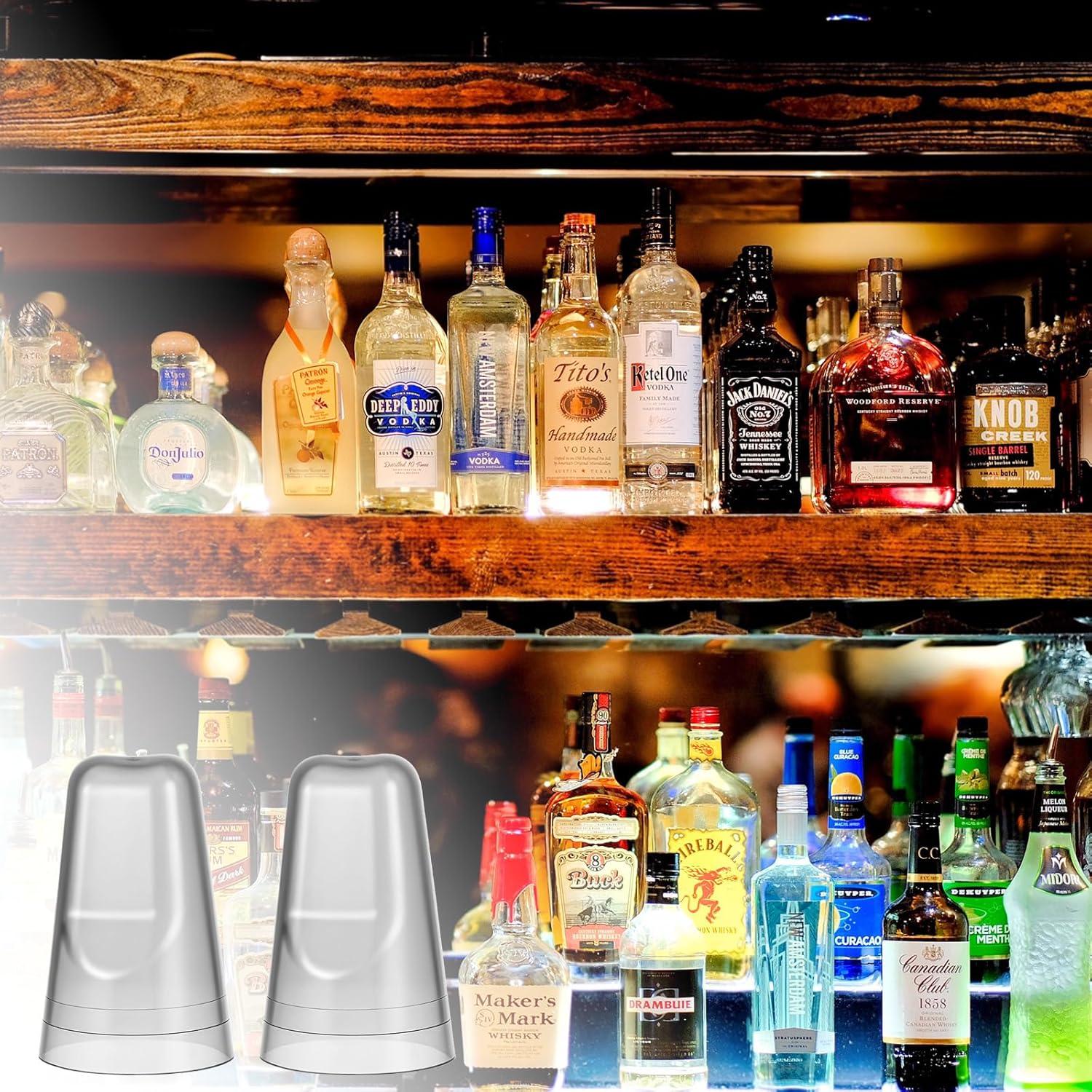 36 Tapas de Botellas de Licor MAQUITA PVC Transparentes