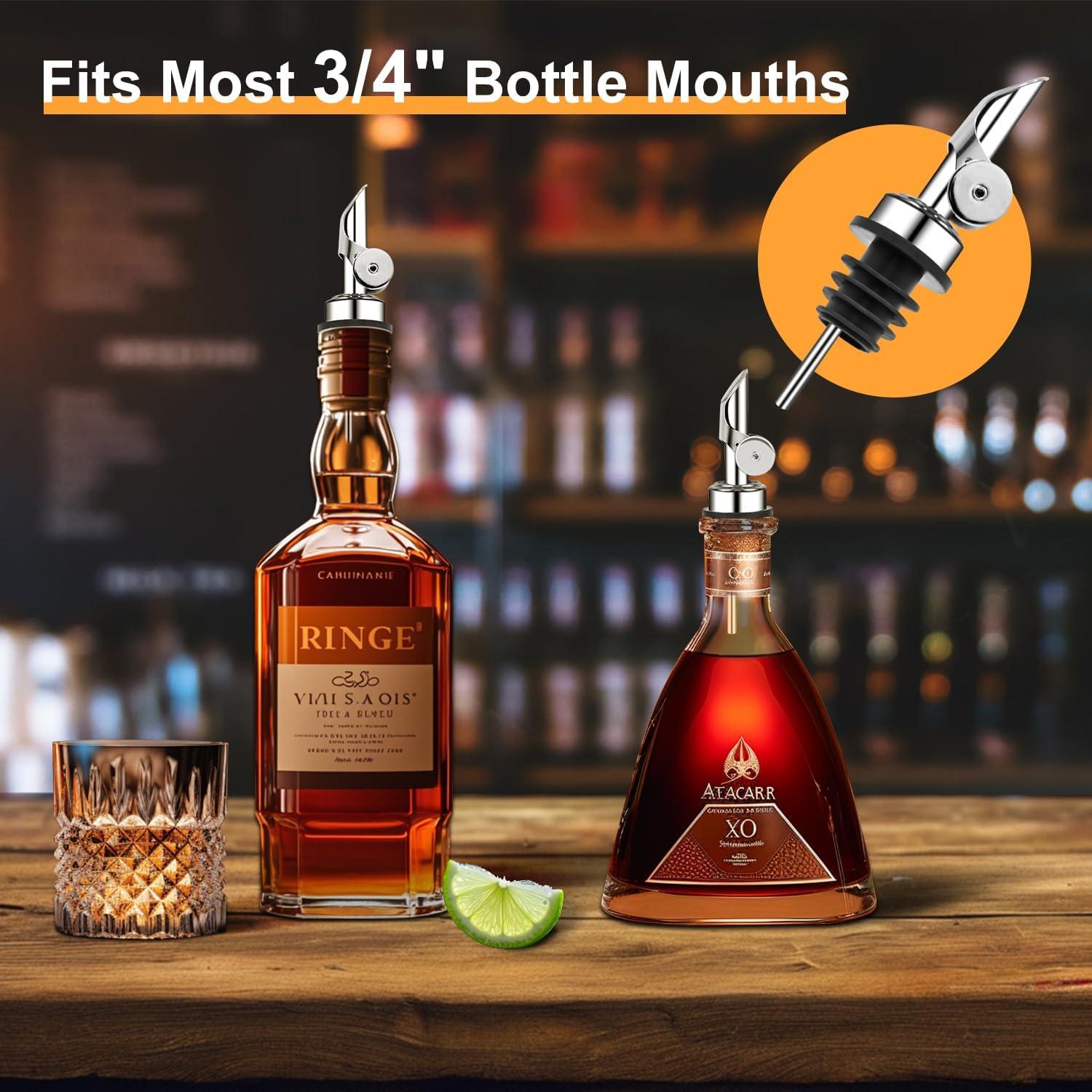 6 Vertedores Automáticos de Acero Inoxidable LXJCSM para Botellas