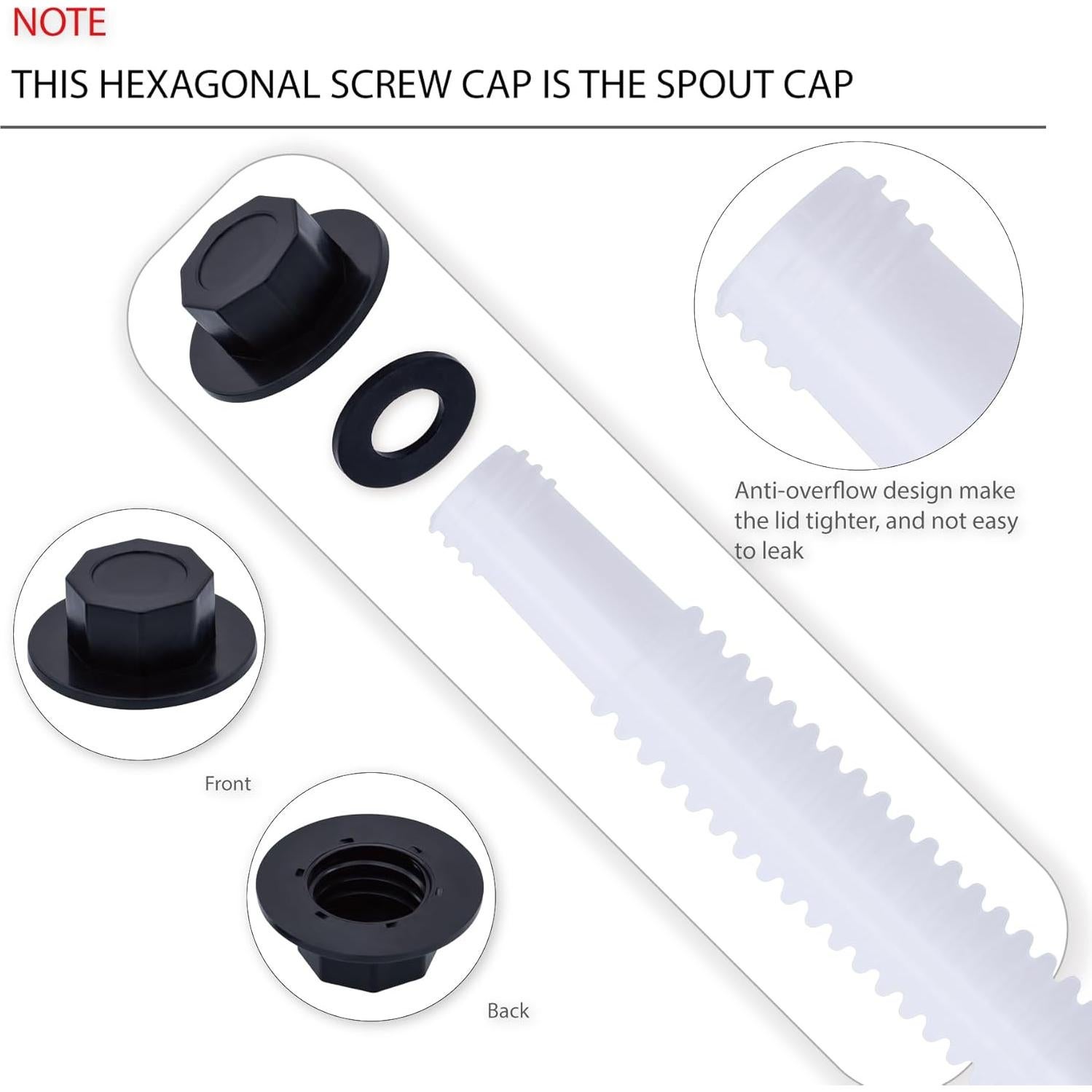 Kit de Reemplazo de Boquilla de Gasolina MEAJOO - Negro