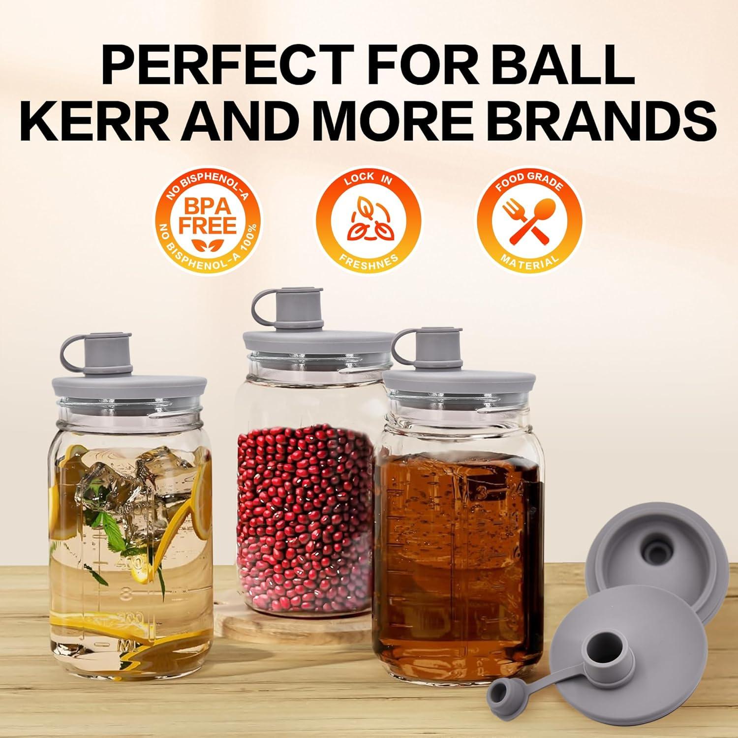 Tapa de Vertedor Silicona OKLGO para Tarro Mason Boca Ancha