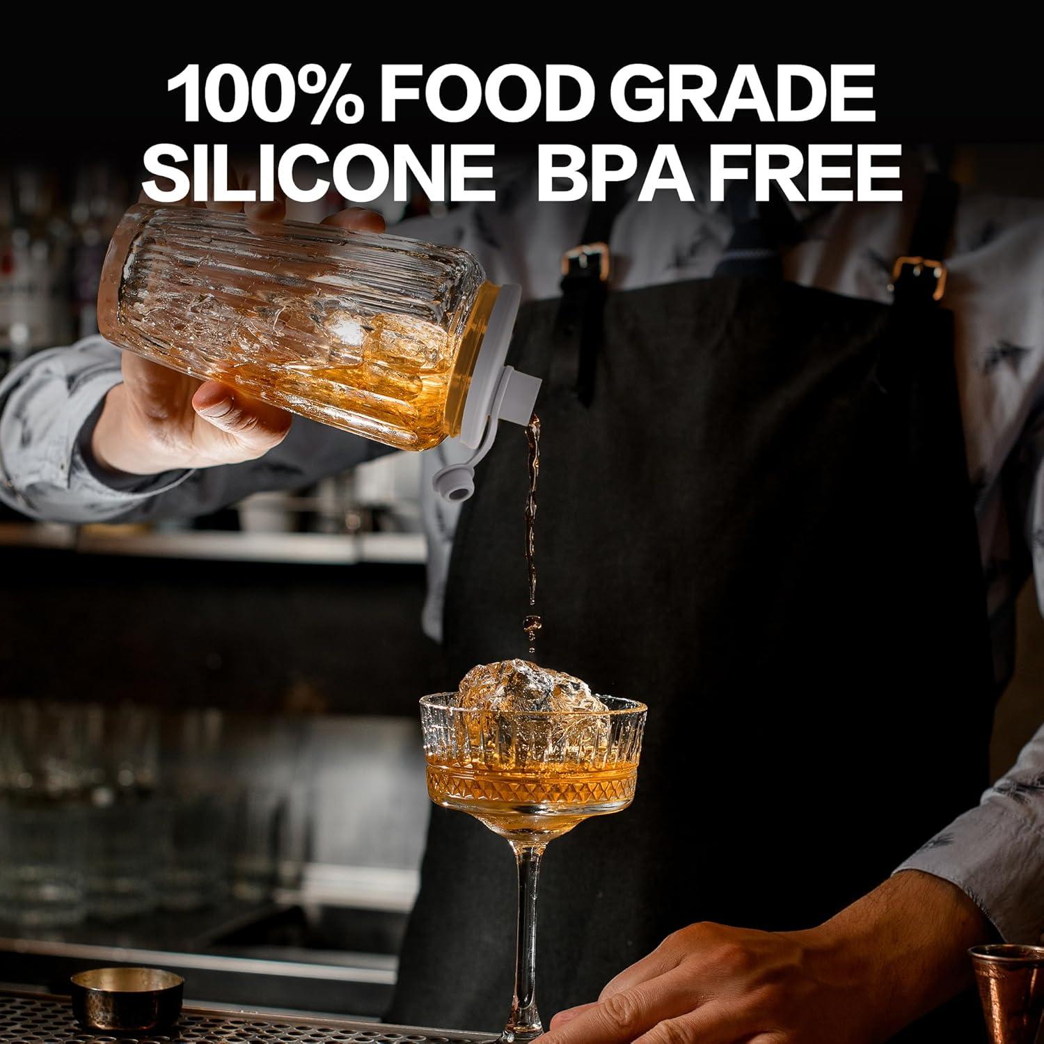 Tapa de Vertedor Silicona OKLGO para Tarro Mason Boca Ancha