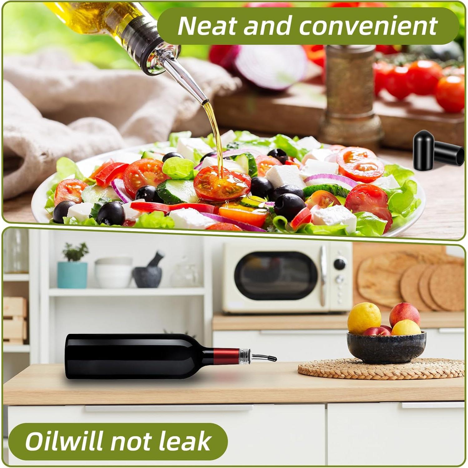 180PCS Black Rubber Pour Spout Covers, Wine Pourer Dust Caps, Olive Oil Liquor Pour Spout Covers, Dust Proof Pourer Caps, Drink Cover for Alcohol Protection, Bar Accessories