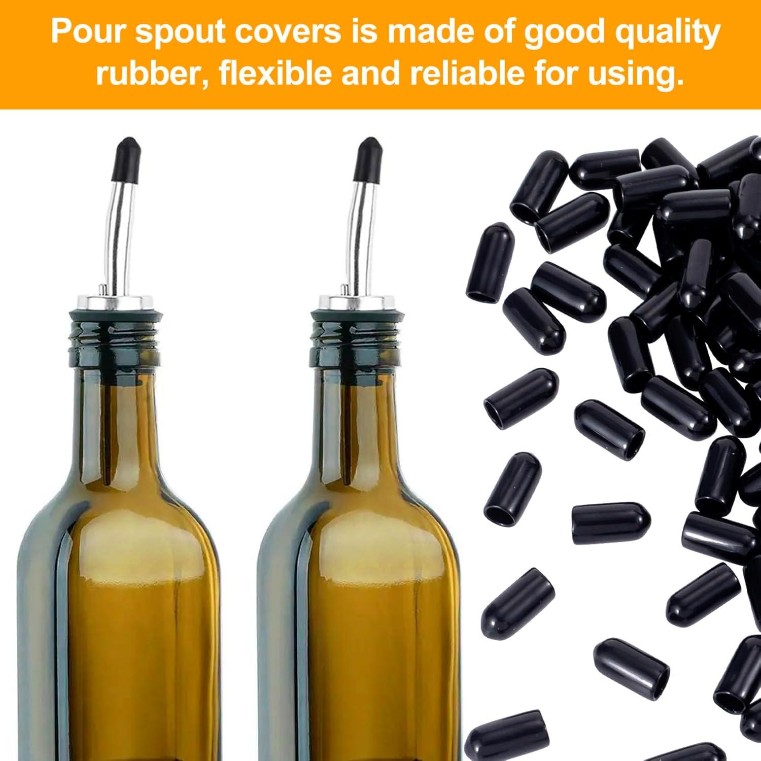 PAGOW 50 Tapones de Goma para Botellas de Licor y Aceite