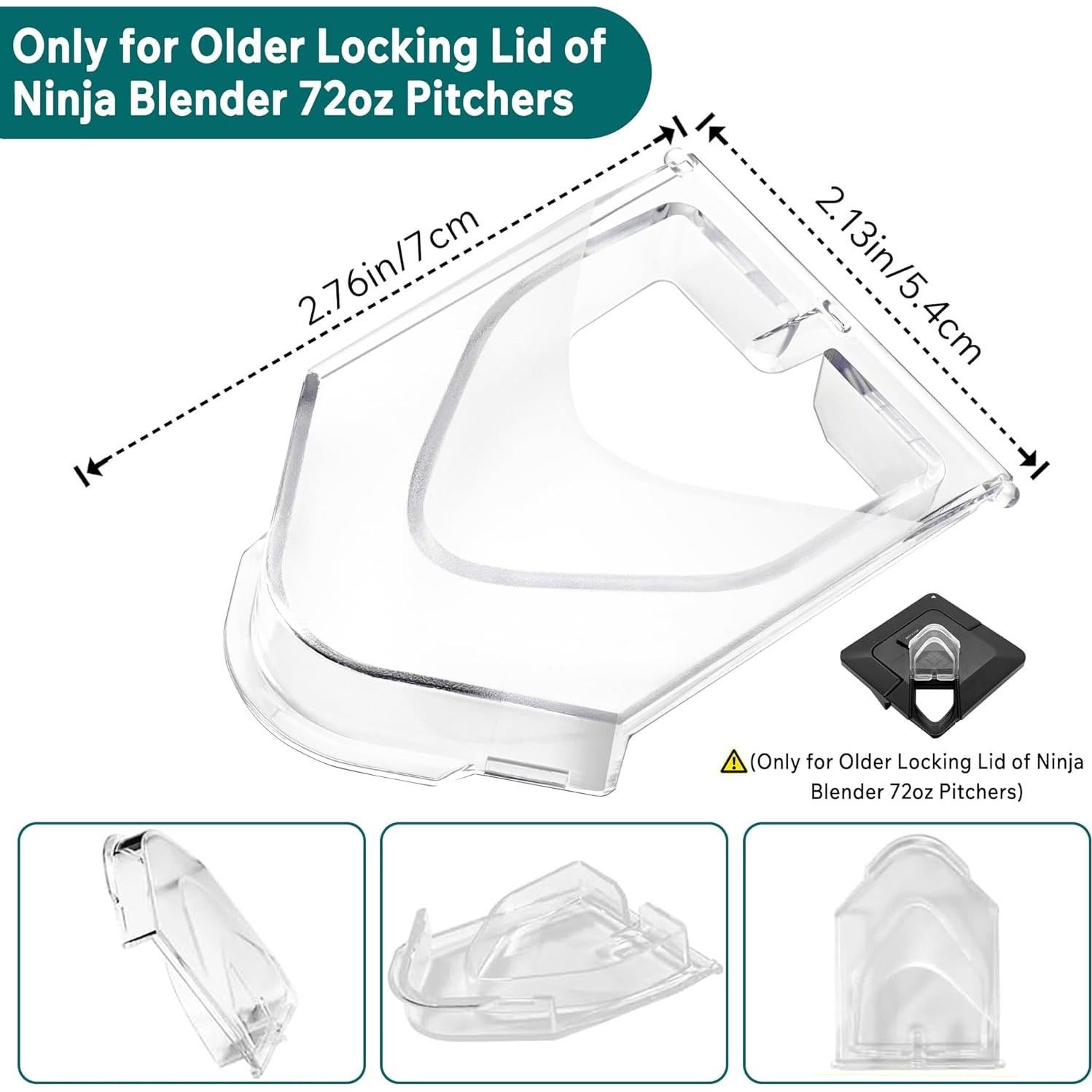 Tapa de Vertedor Compatible Ninja 72oz - Reemplazo BL500 BL660