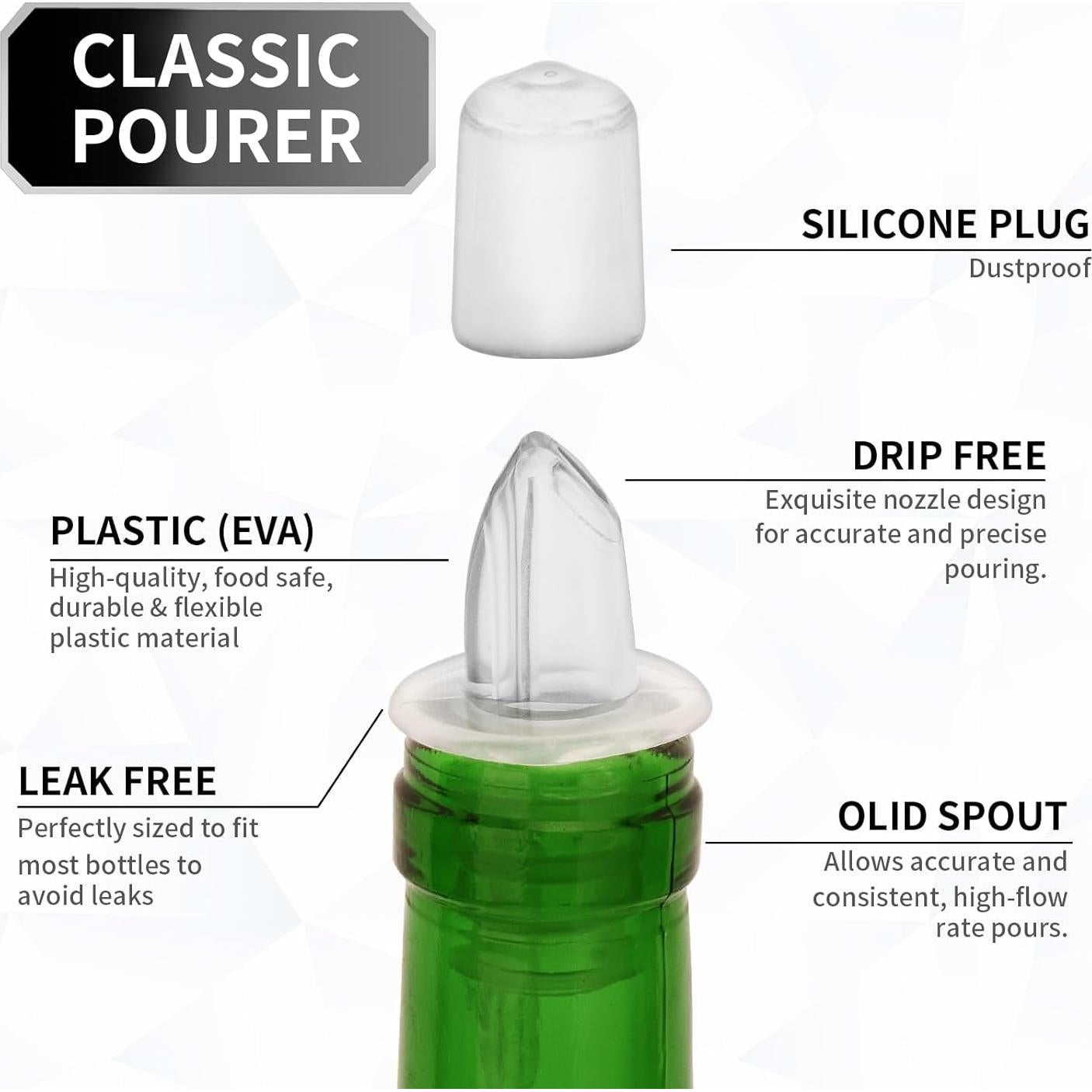 48 Vertedores de Botellas y 48 Cubiertas de Goma EISPAP