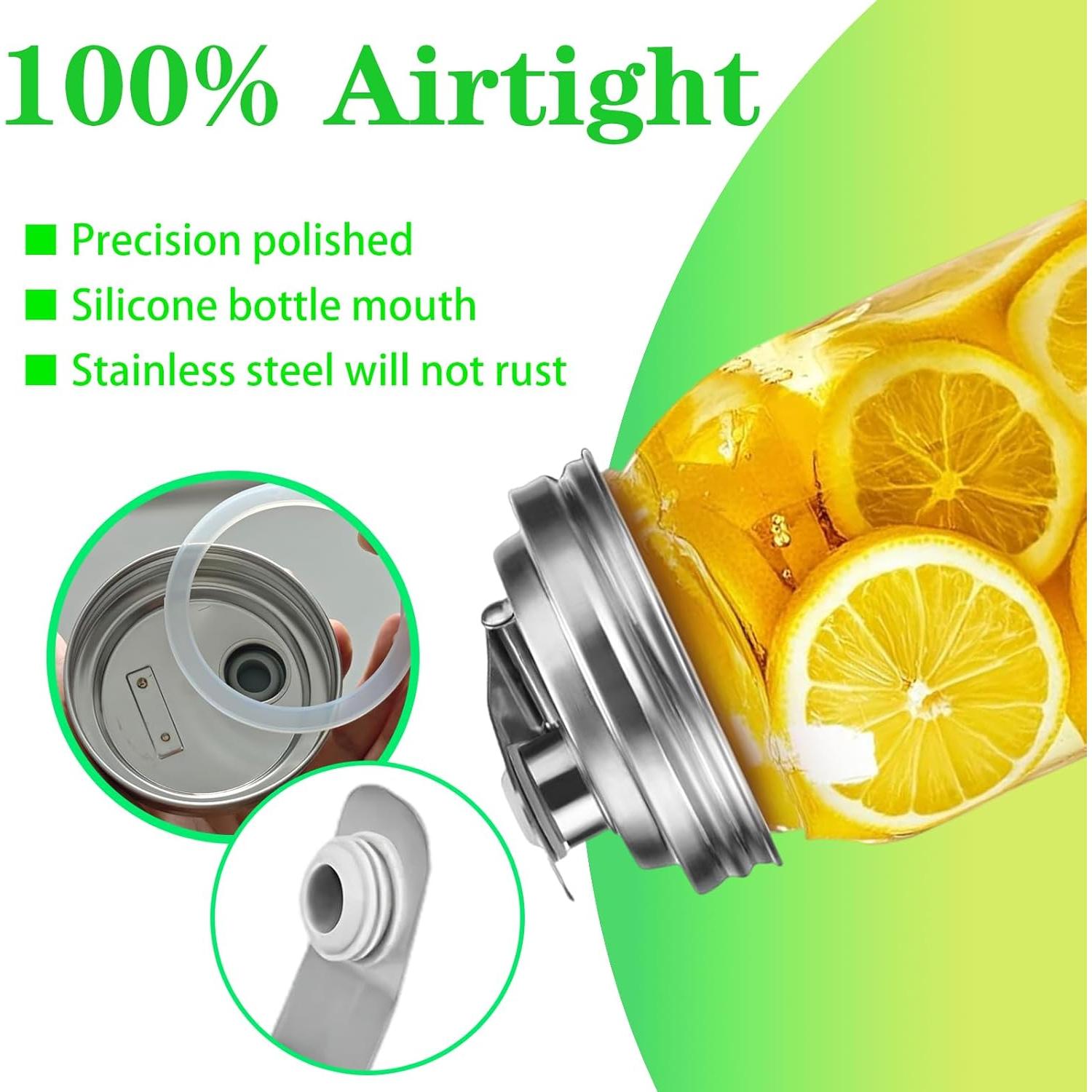 Tapa de boca ancha para frascos Mason Genérico 2 unidades acero inoxidable