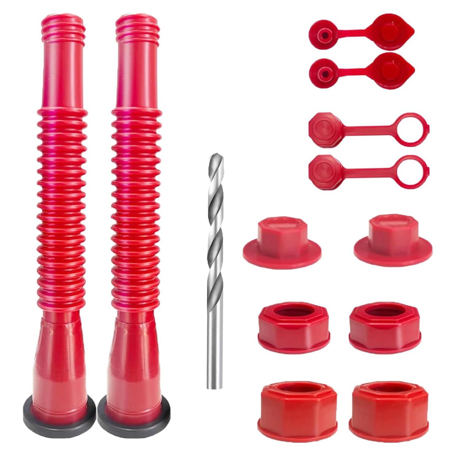 Kit Reemplazo Pitorro Bidón Gas Rojo 2 Unidades 20.57 cm