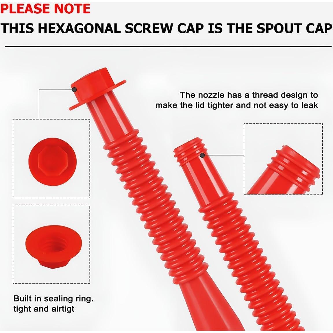 Kit Reemplazo Pitorro Bidón Gas Rojo 2 Unidades 20.57 cm