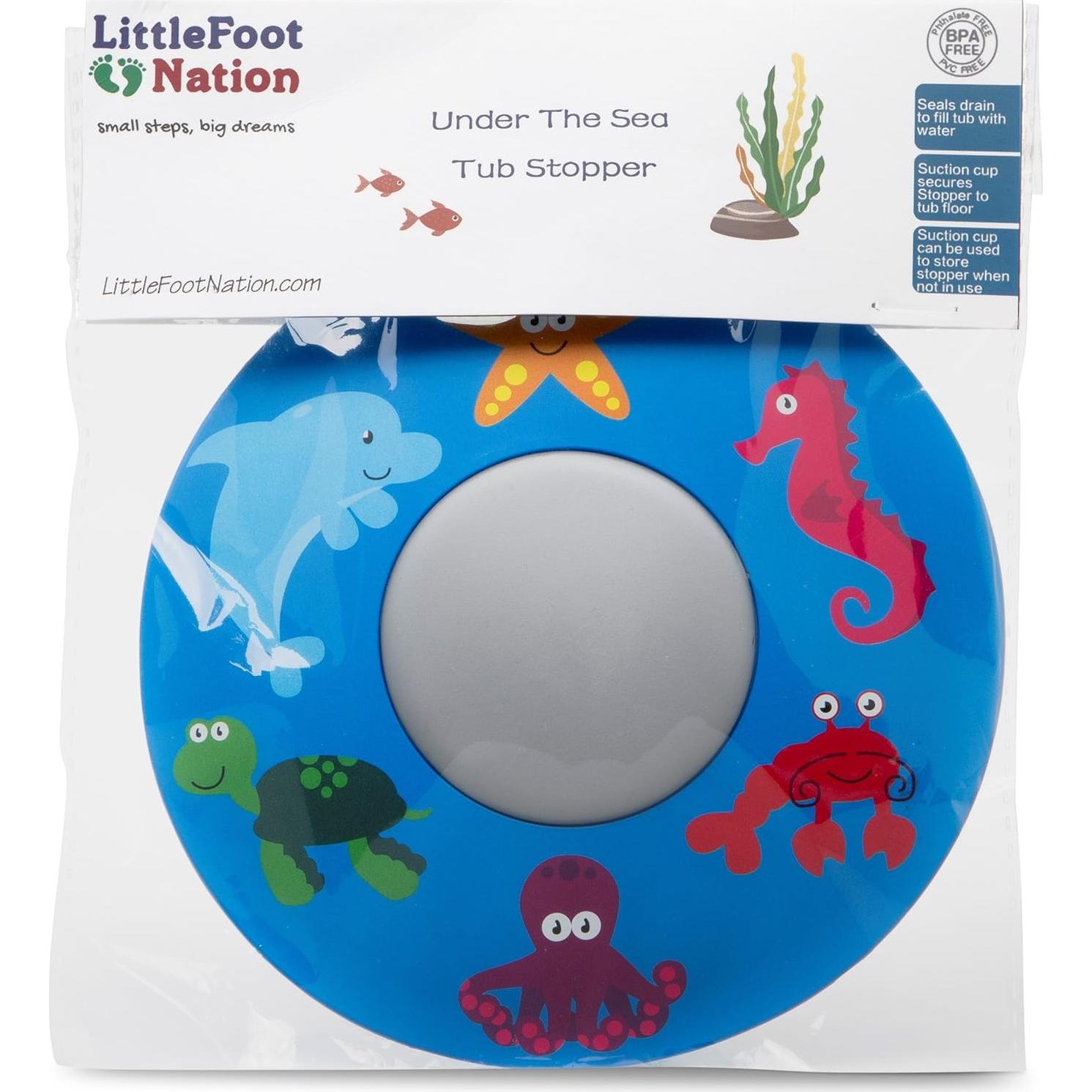 Tapón de Baño LittleFoot Nation Silicona Azul 12.95 cm