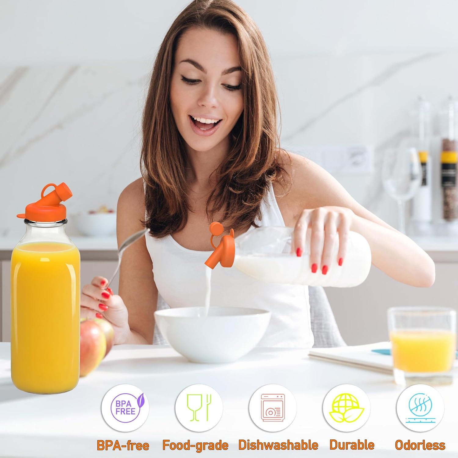 4 Tapas de Silicona HAIYUJI para Botellas de Leche 48mm