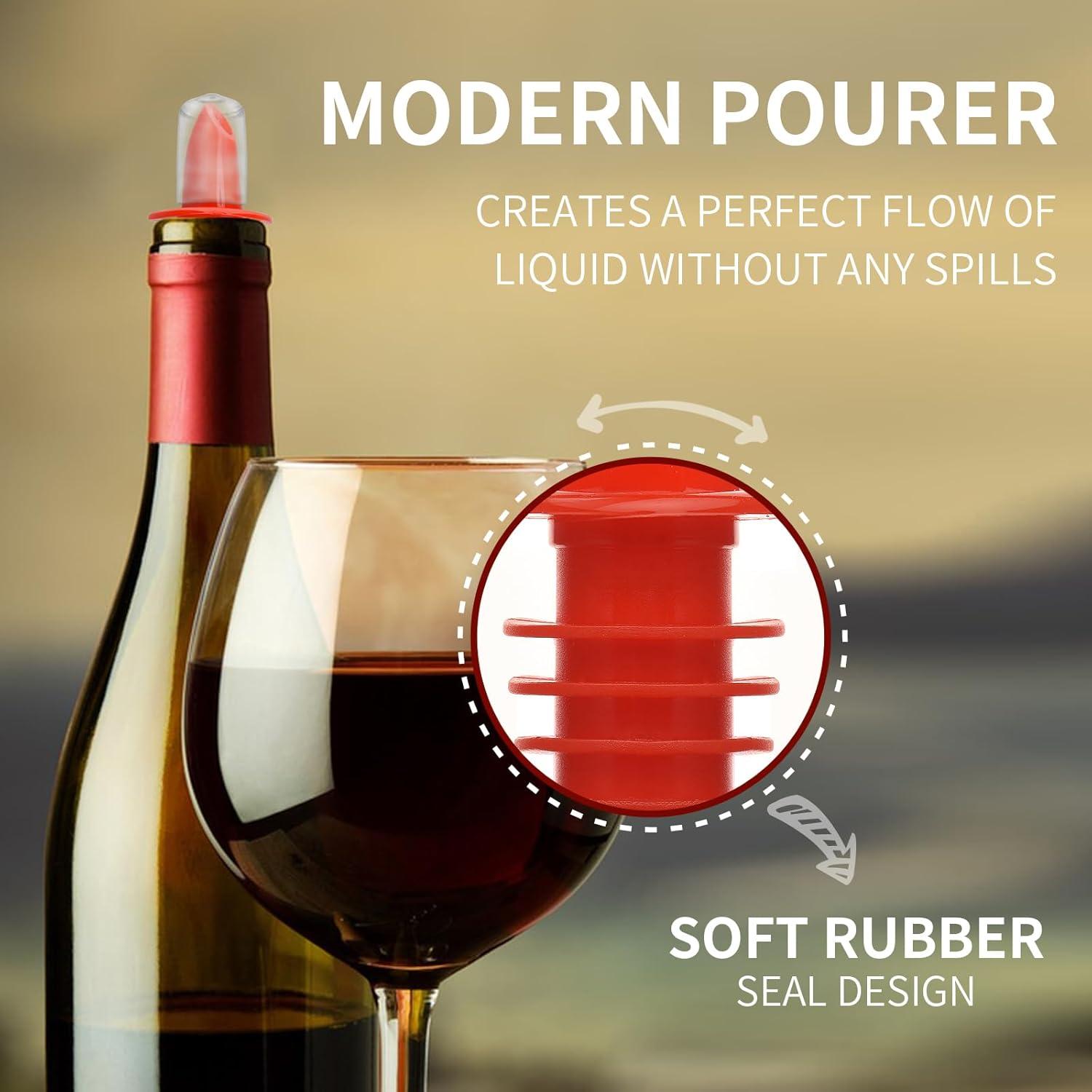 12 Vertedores de Botellas e 12 Cubiertas de Goma eispap