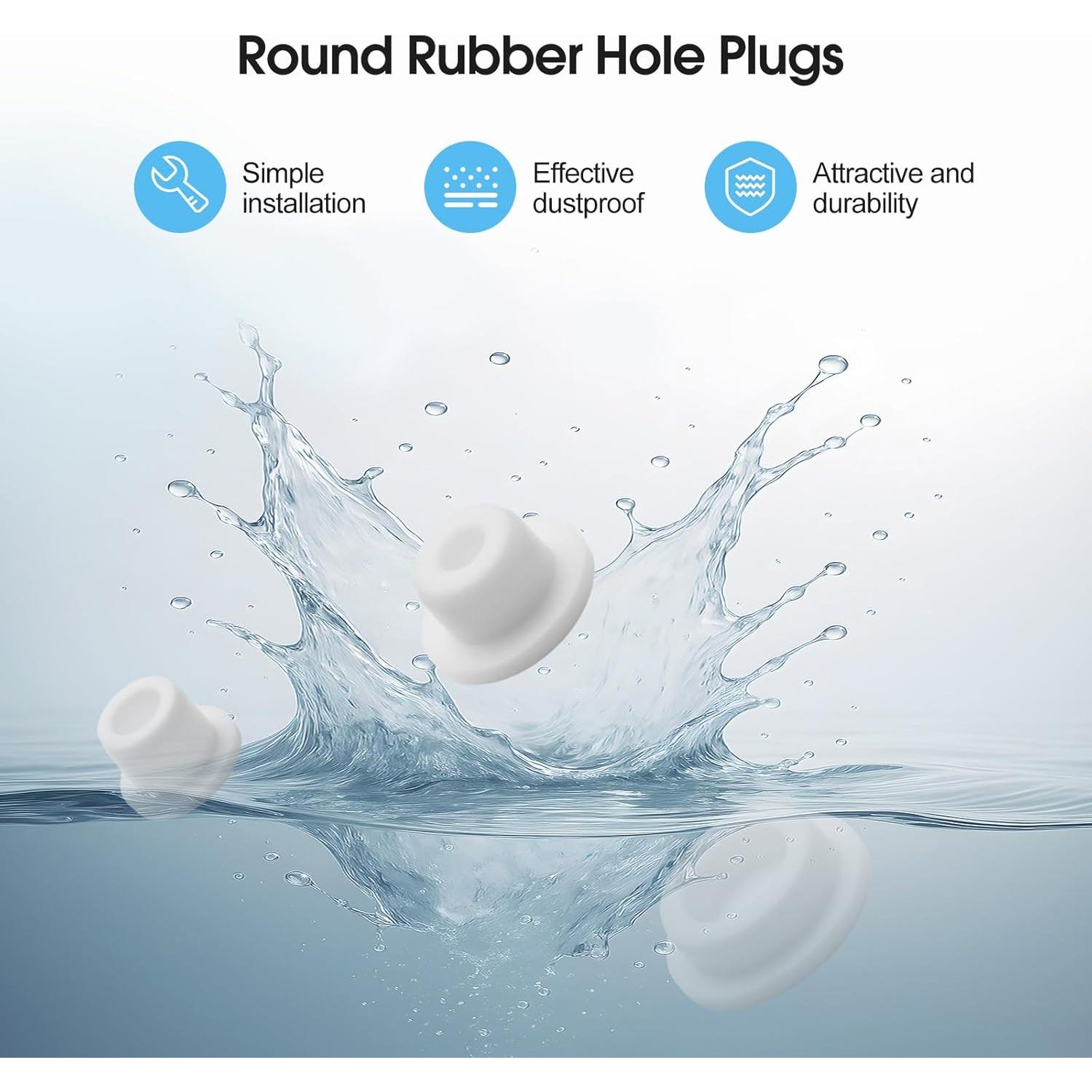 Tapones de Silicona DIFENLUN 24 Piezas para Baño 12-23mm