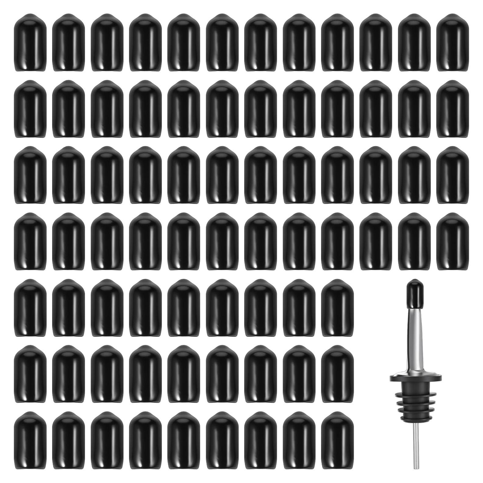 300 Cubiertas de Polvo para Vertedores Hpmjz Tapa de Goma Negra
