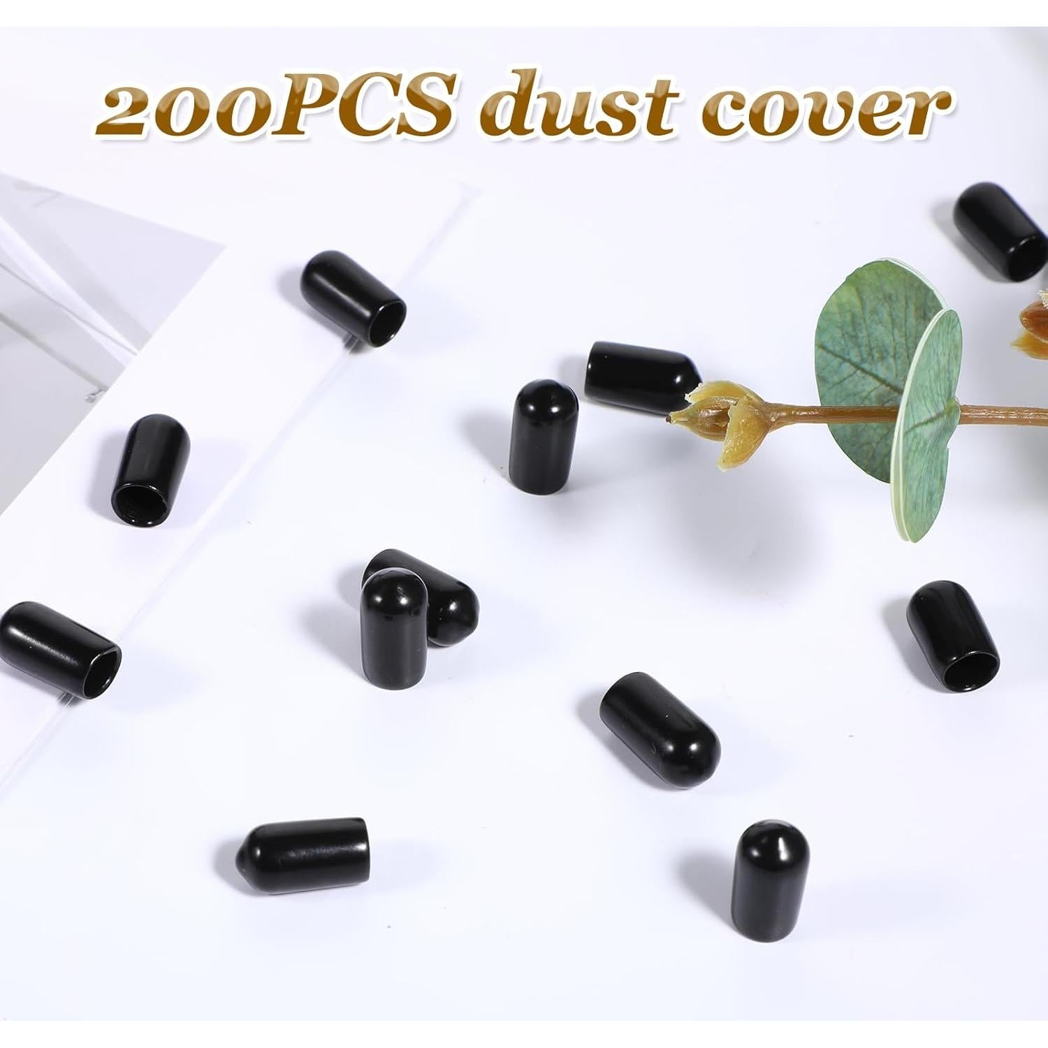 300 Cubiertas de Polvo para Vertedores Hpmjz Tapa de Goma Negra