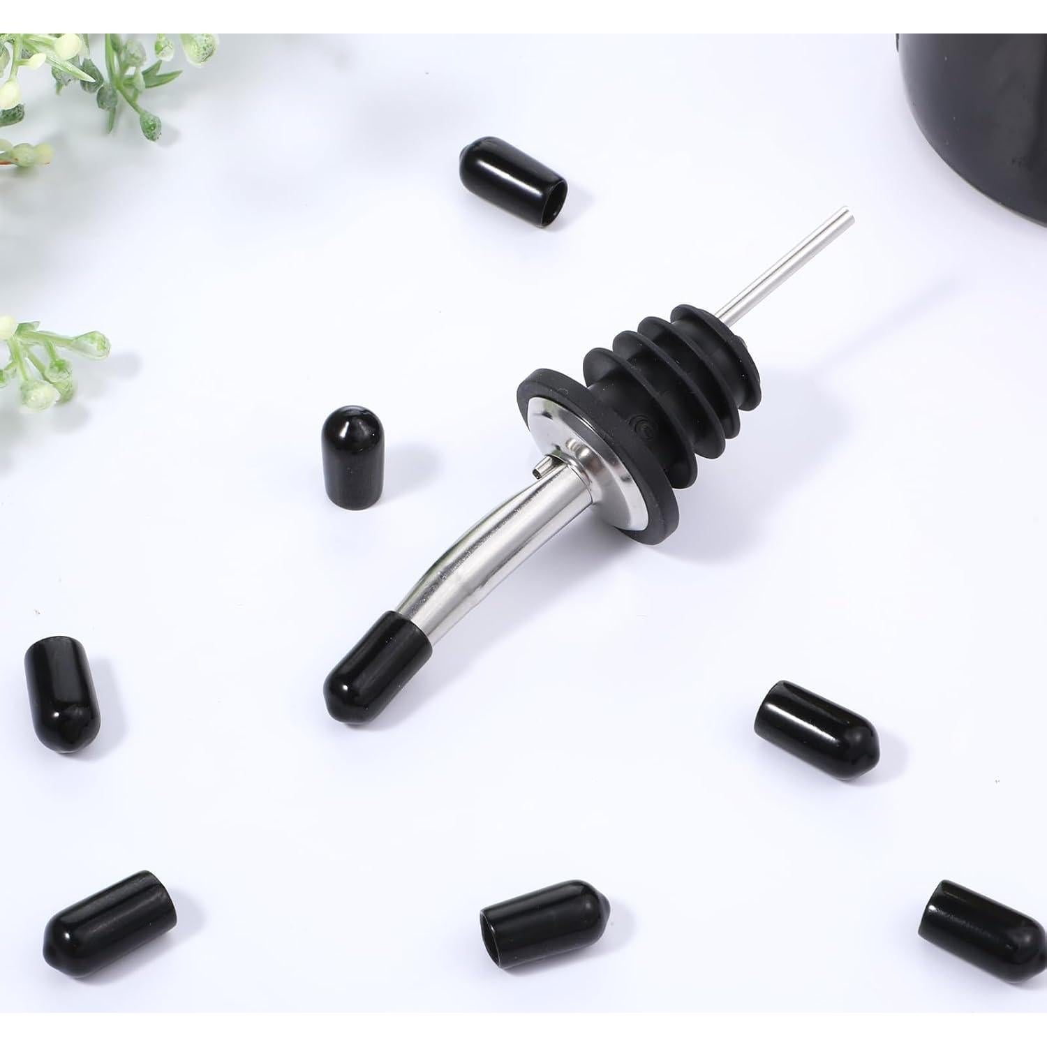 300 Cubiertas de Polvo para Vertedores Hpmjz Tapa de Goma Negra