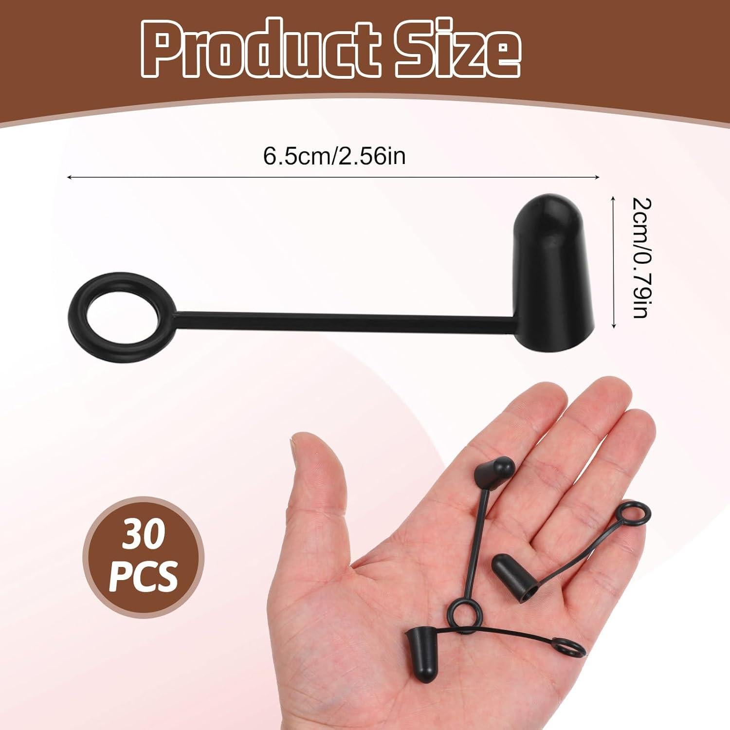 30 Tapas de Válvula de Goma para Botellas de Vino - Xelsluthe