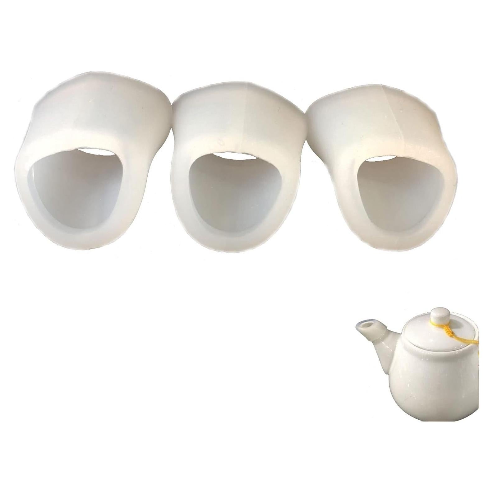 Protectores de pico de tetera de silicona Airuich 3pcs Blanco