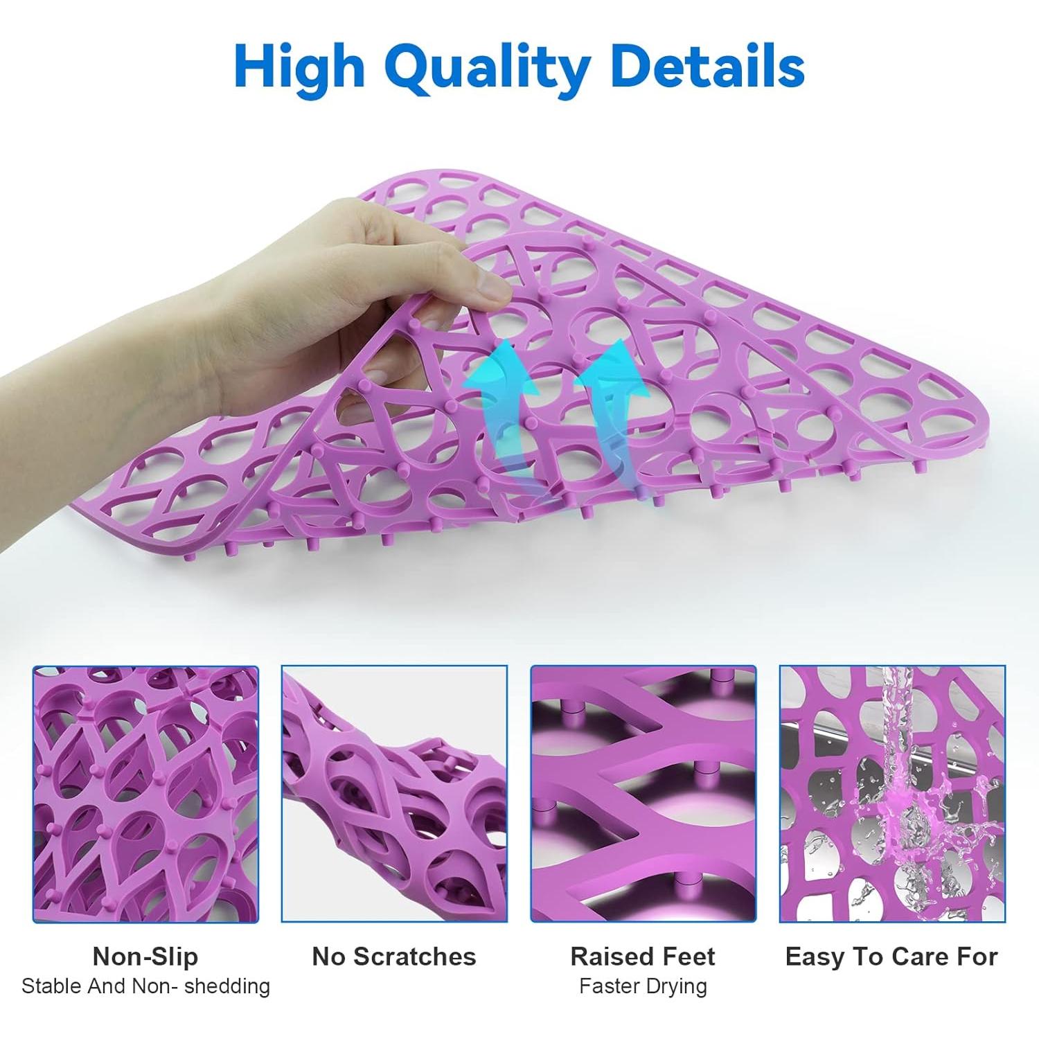 Alfombrilla de Silicona para Fregadero TOOVEM 2P Morado 35x30cm