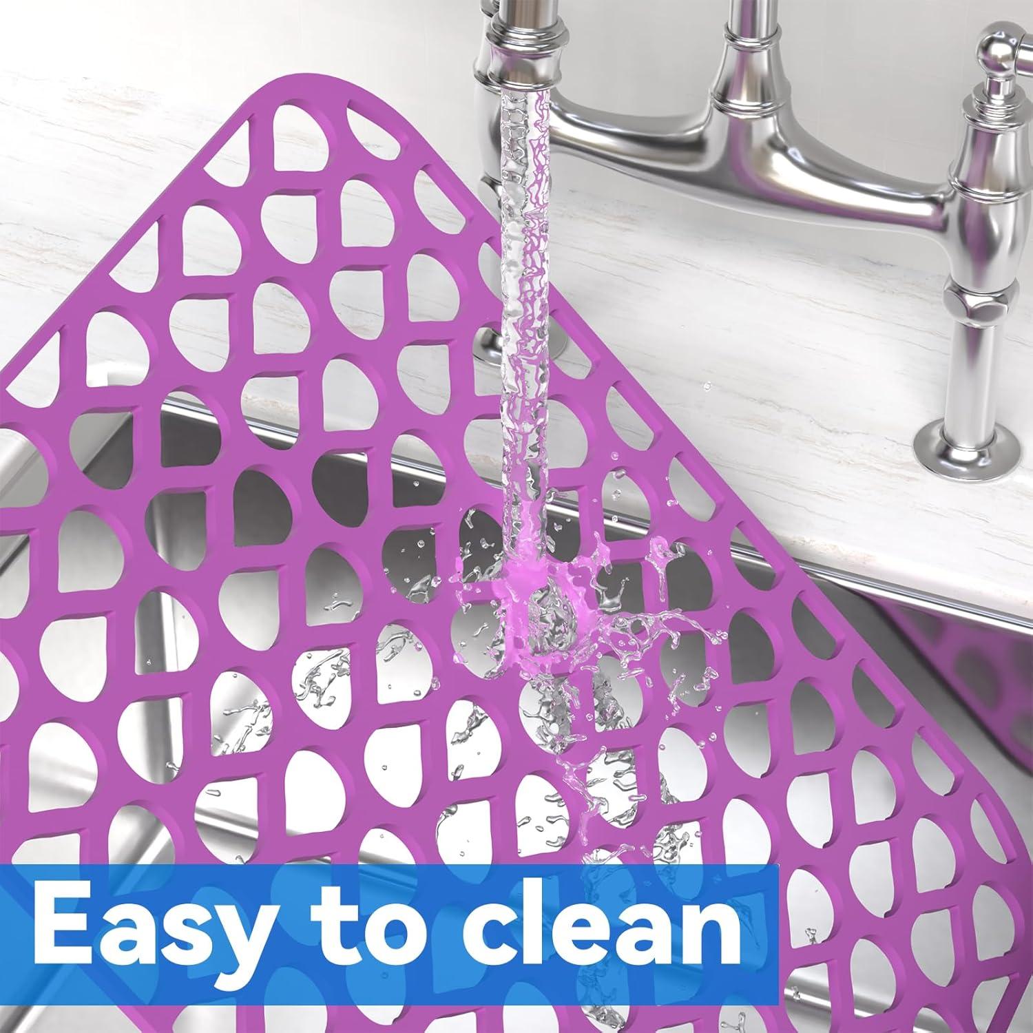 Alfombrilla de Silicona para Fregadero TOOVEM 2P Morado 35x30cm