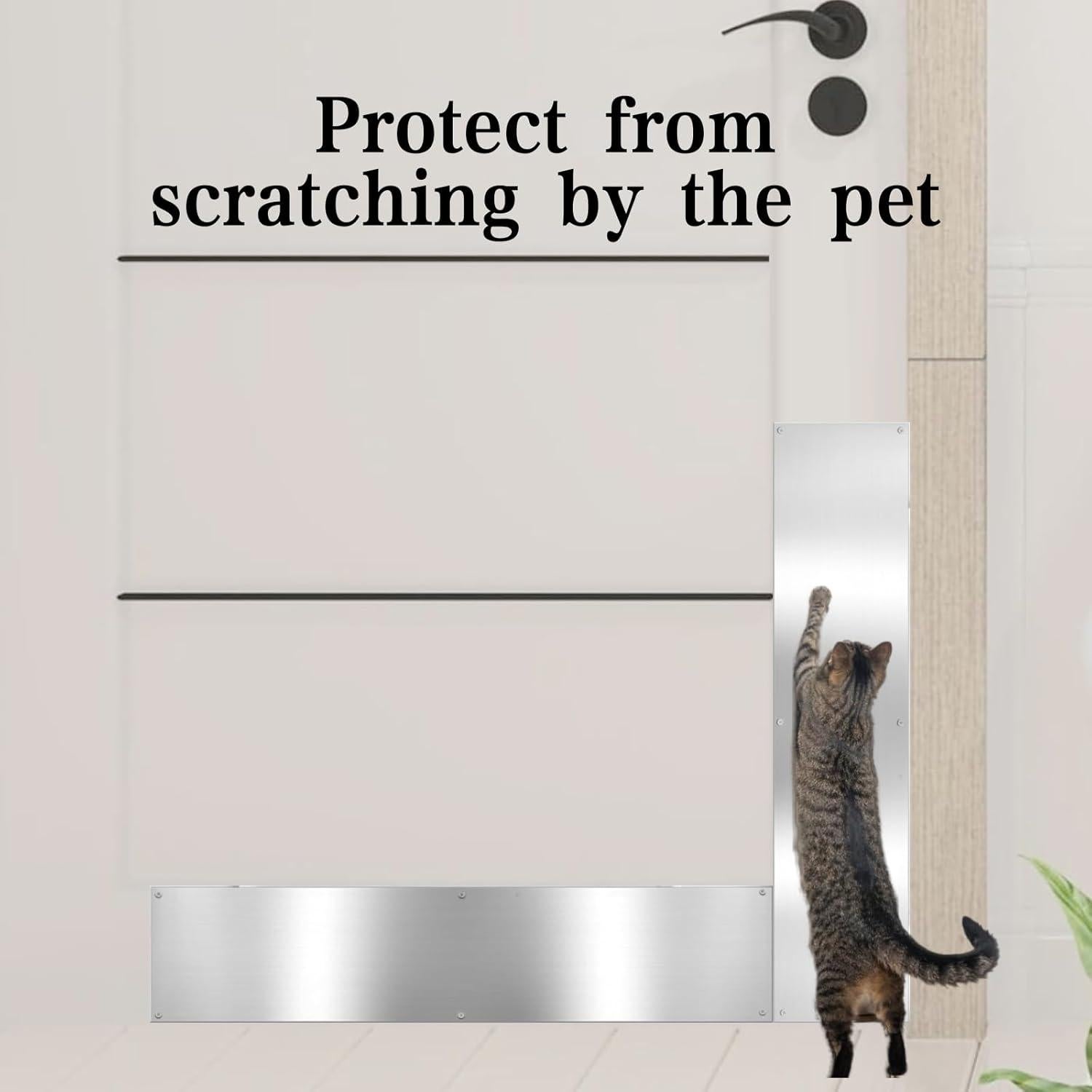 Placa de Empuje de Puerta Aluminio Satinado 40.64x10.16cm