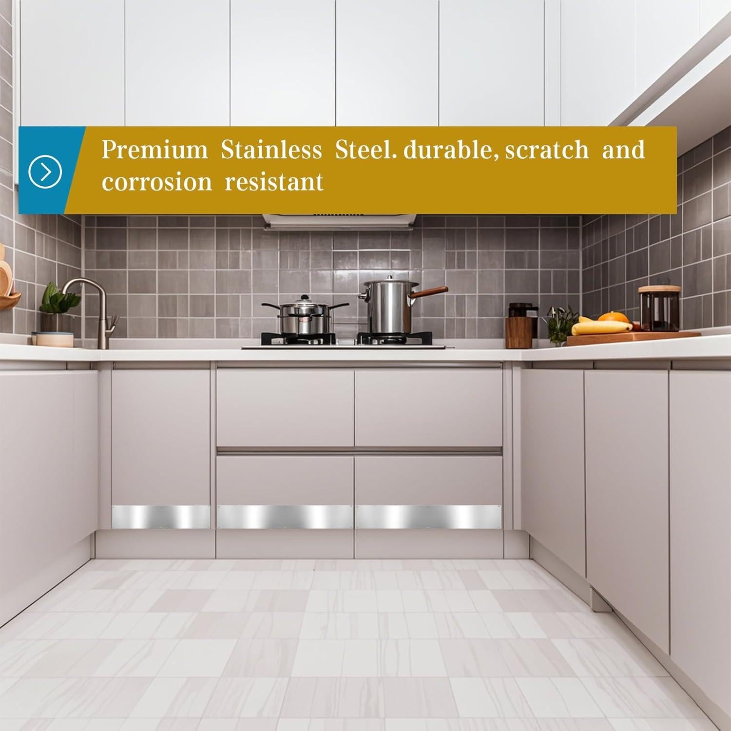 Placa de Empuje de Puerta Aluminio Satinado 40.64x10.16cm