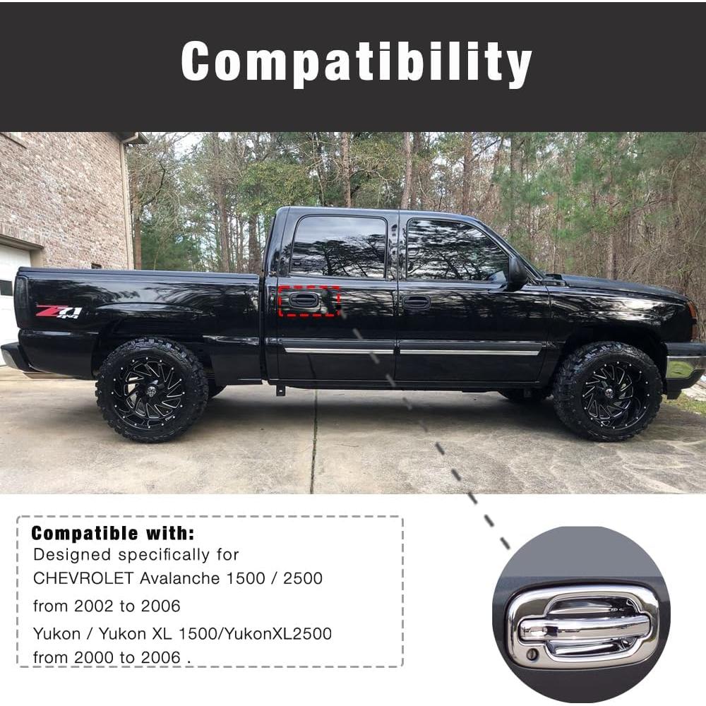 Cubiertas de Manija de Puerta Cromadas SEGADEN para Chevrolet y GMC