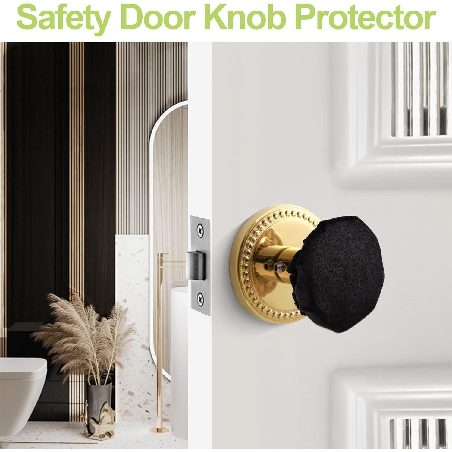 Cubiertas de Manijas de Puerta UFURMATE 2 Piezas Negras